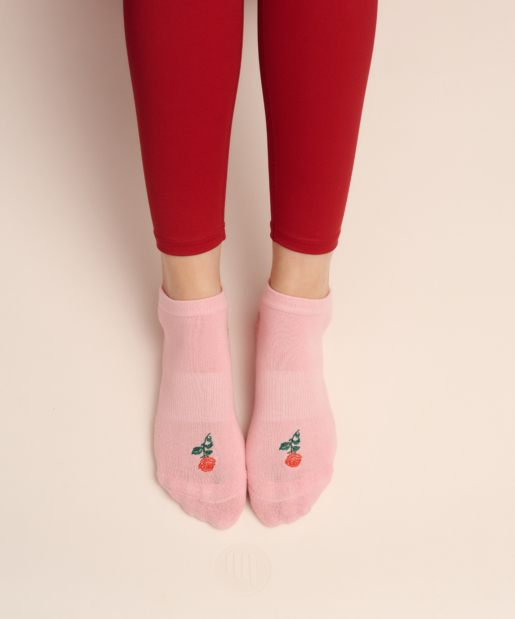 Low Rise Grip Socks - Vintage Rose