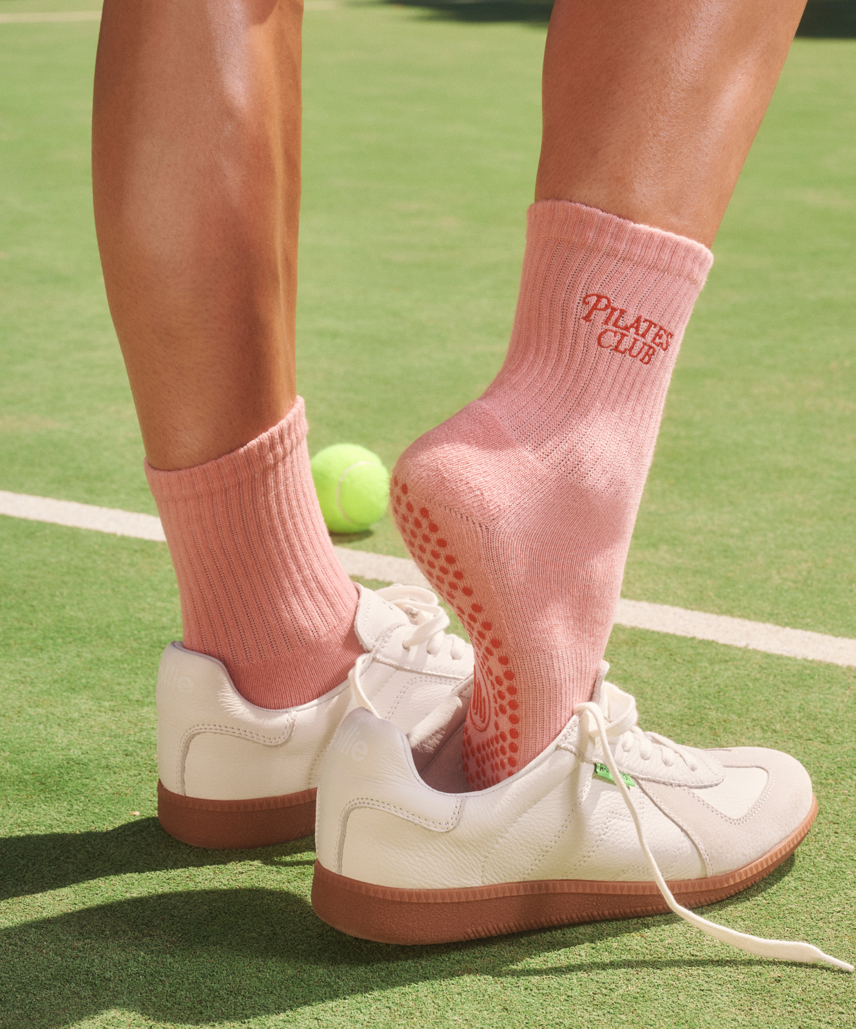 Crew Grip Socks - Pilates Club Rose