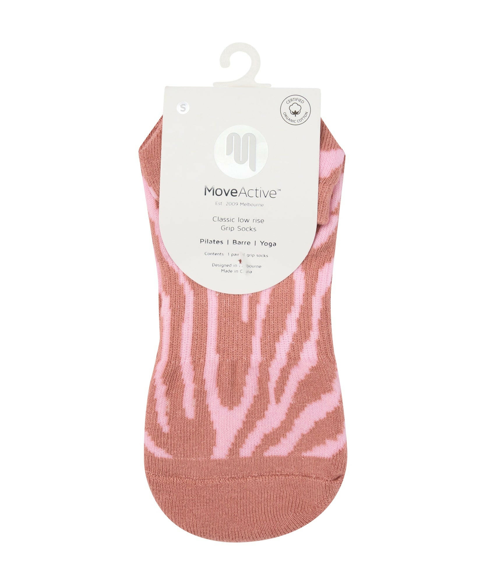 Low Rise Grip Socks - Grapefruit Coral