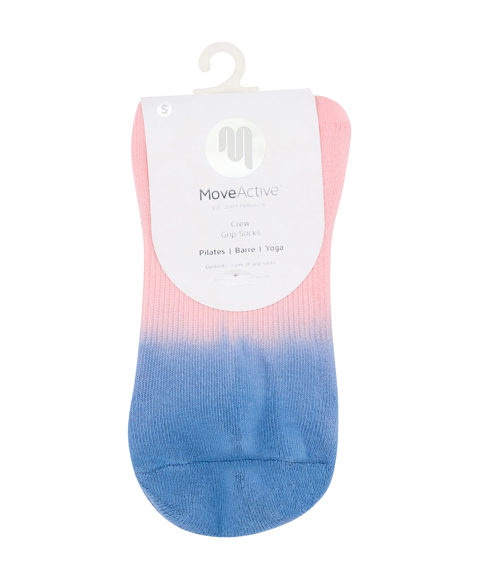 Crew Non Slip Grip Socks - Berry Sorbet Ombré
