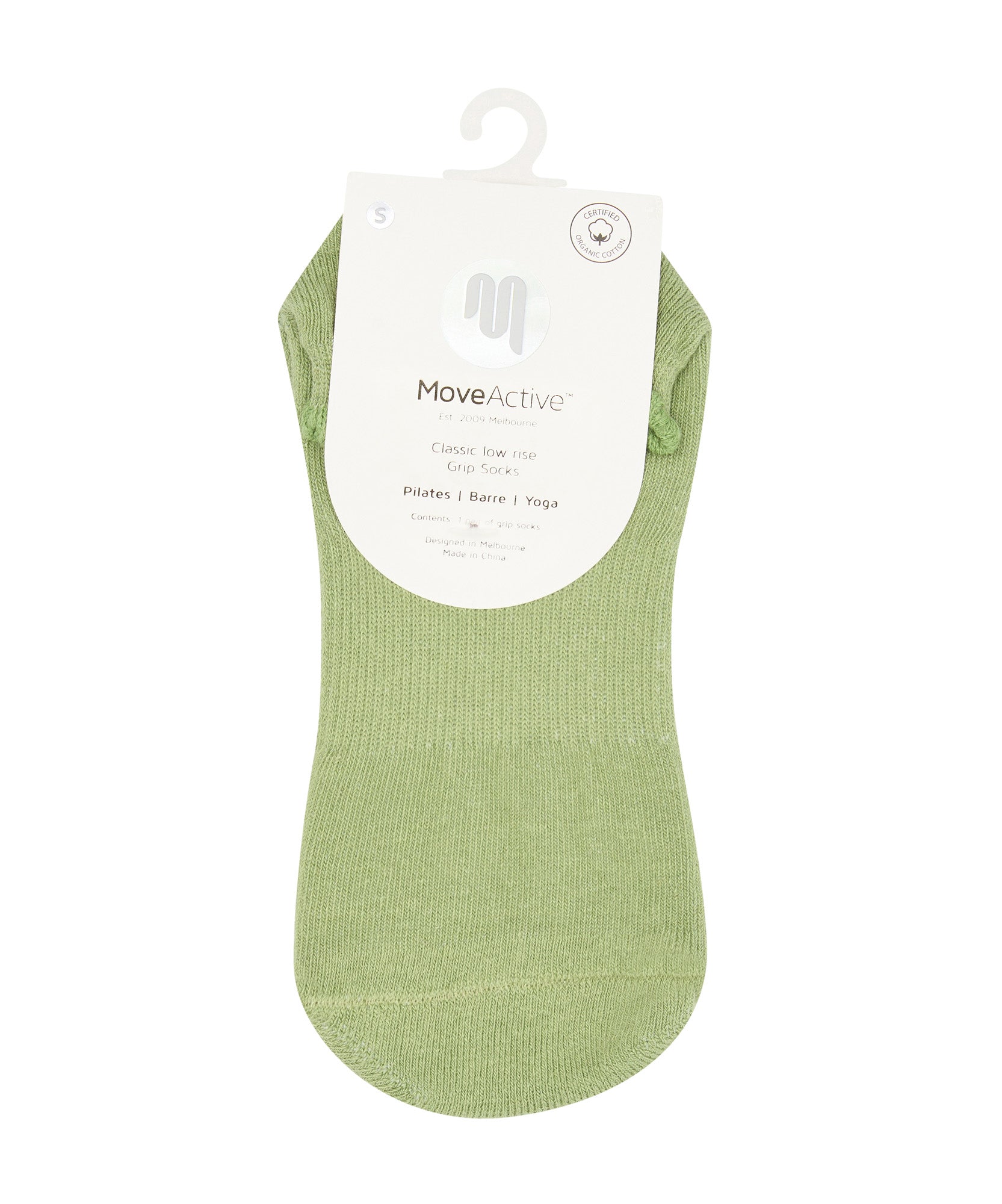 Classic Low Rise Grip Socks - Sage Frill