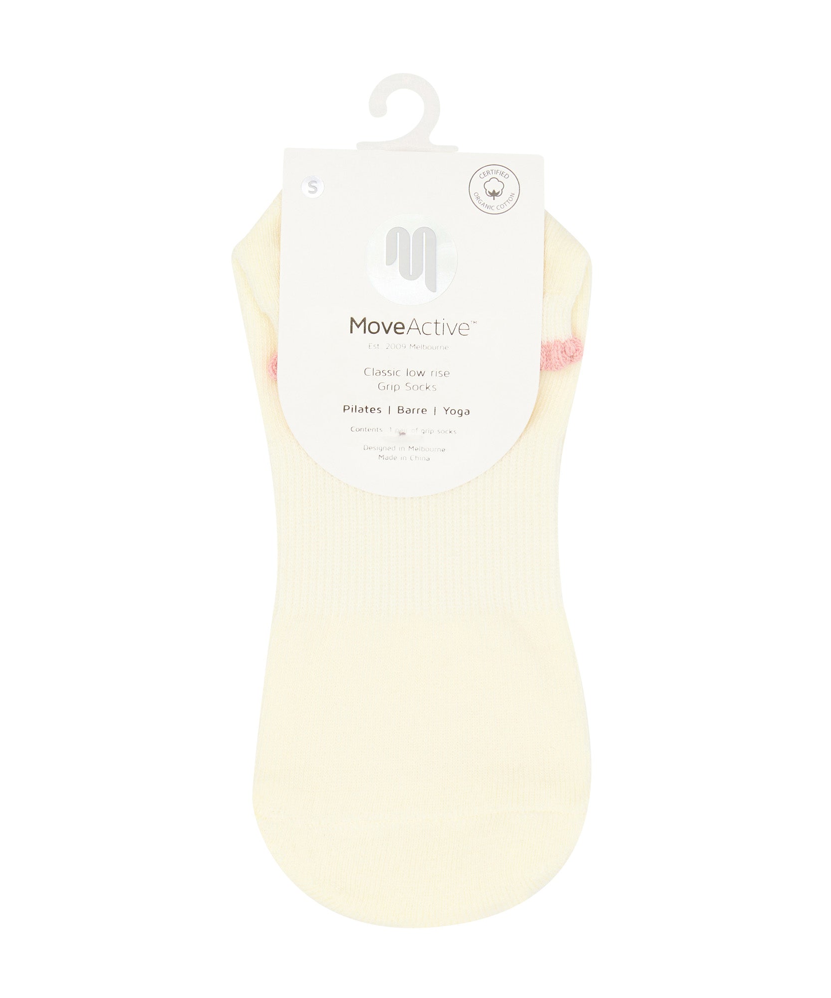 Classic Low Rise Grip Socks - Buttercream Frill