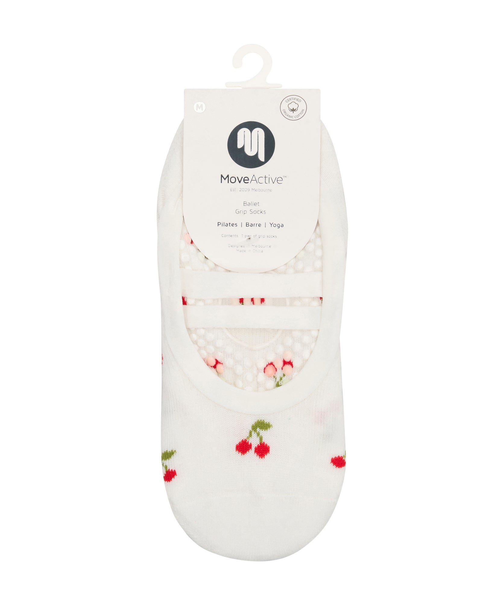 Ballet Non Slip Grip Socks - Cherry Pop
