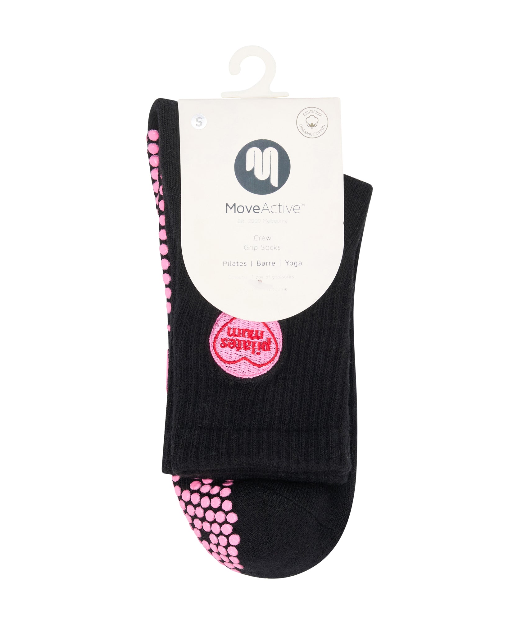 Crew Non Slip Grip Socks - Pilates Mum