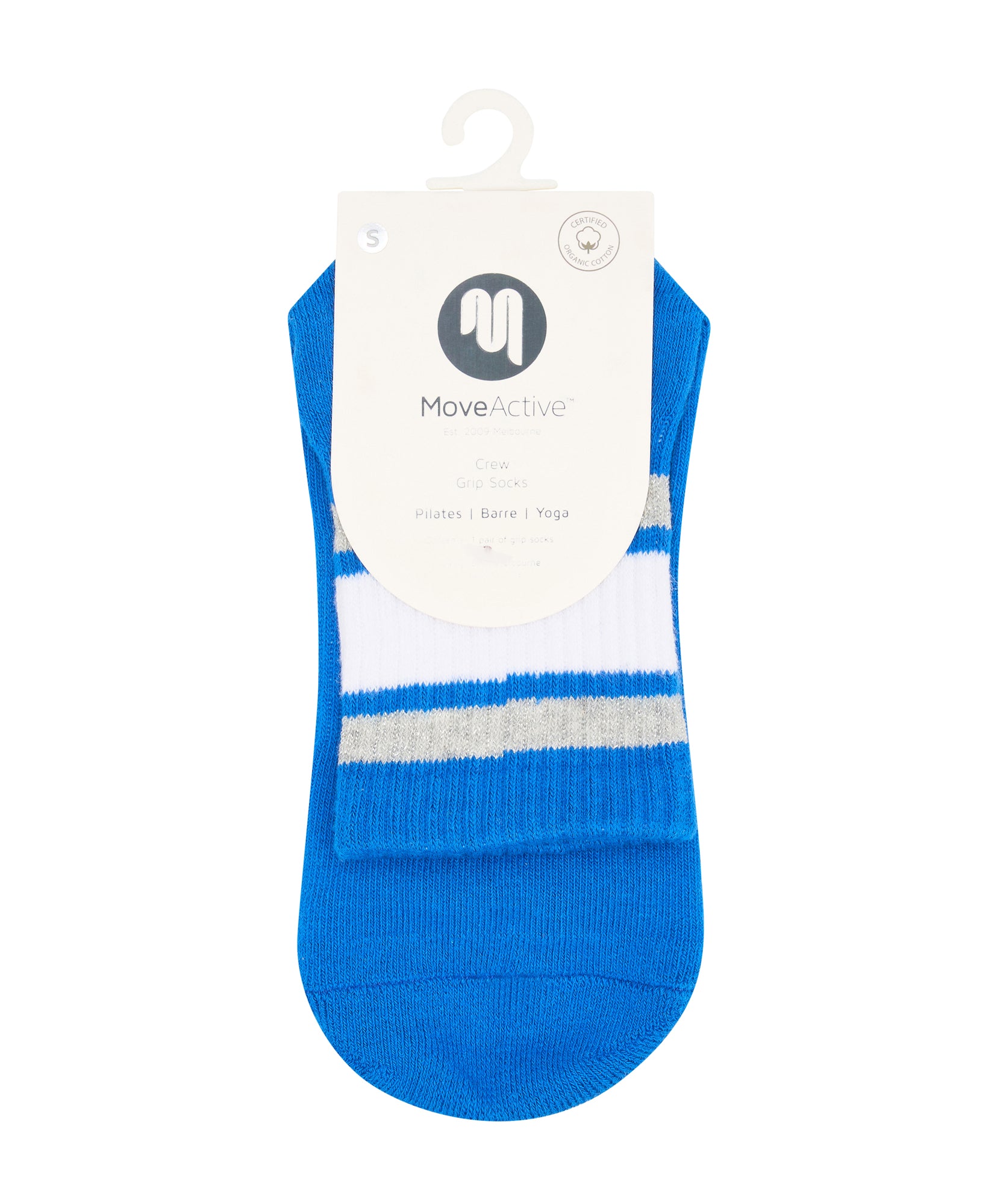 Crew Non Slip Grip Socks - Electric Dreams Stripe