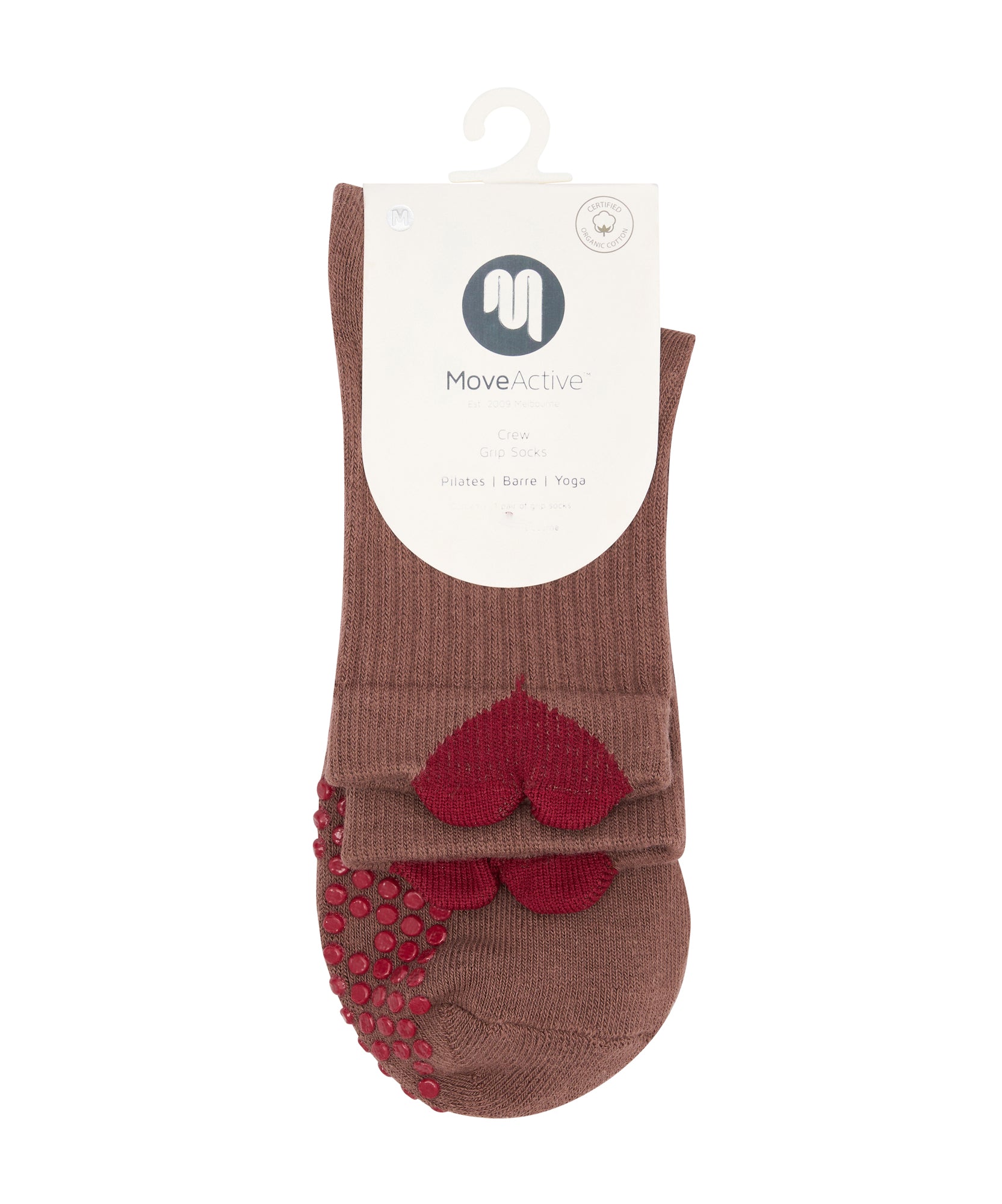 Crew Non Slip Grip Socks - Heartfelt