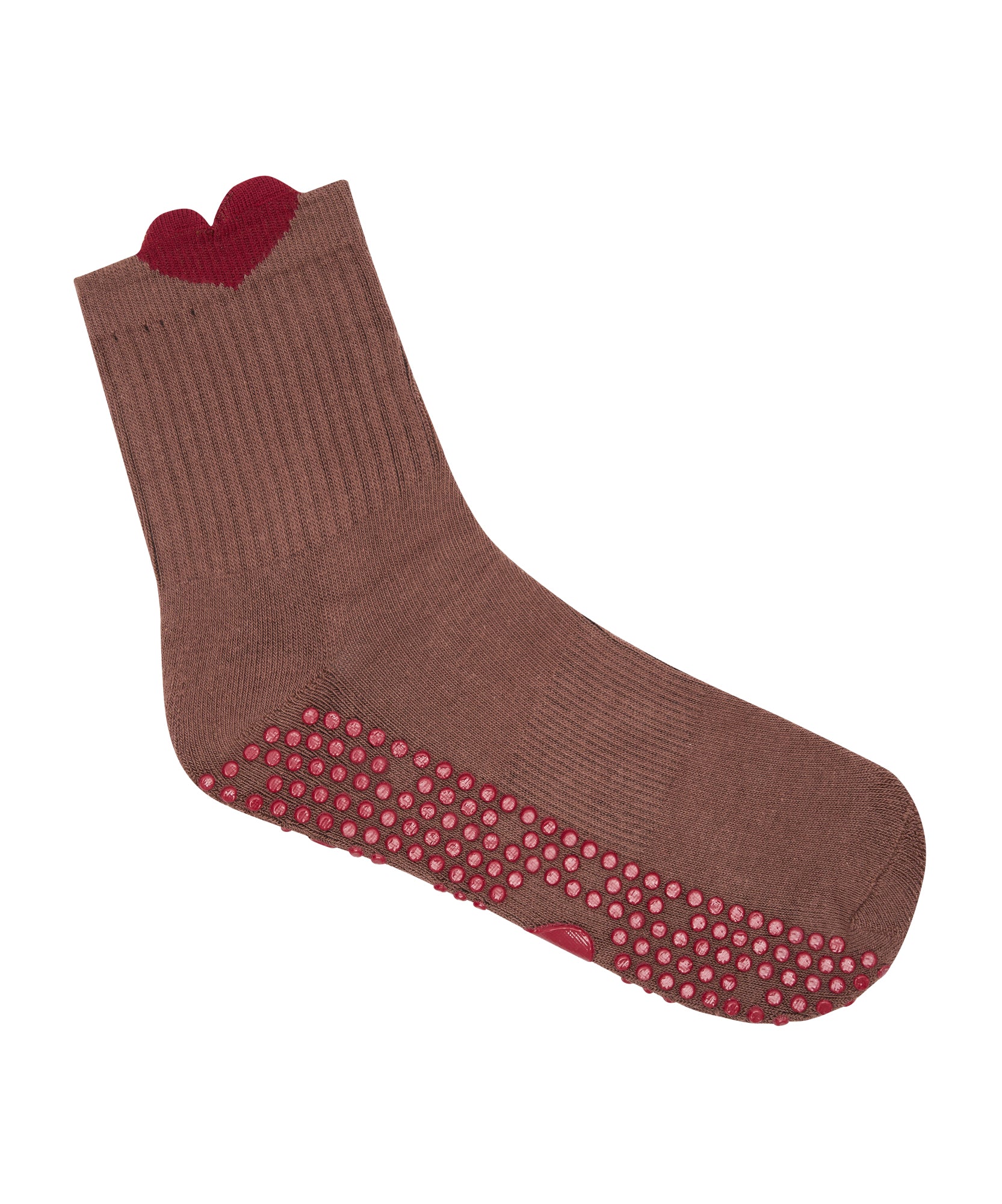 Crew Non Slip Grip Socks - Heartfelt