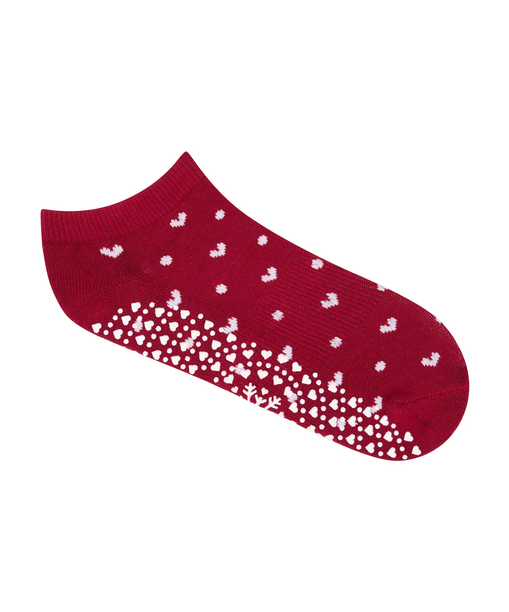 Classic Low Rise Grip Socks - Speckled Ruby