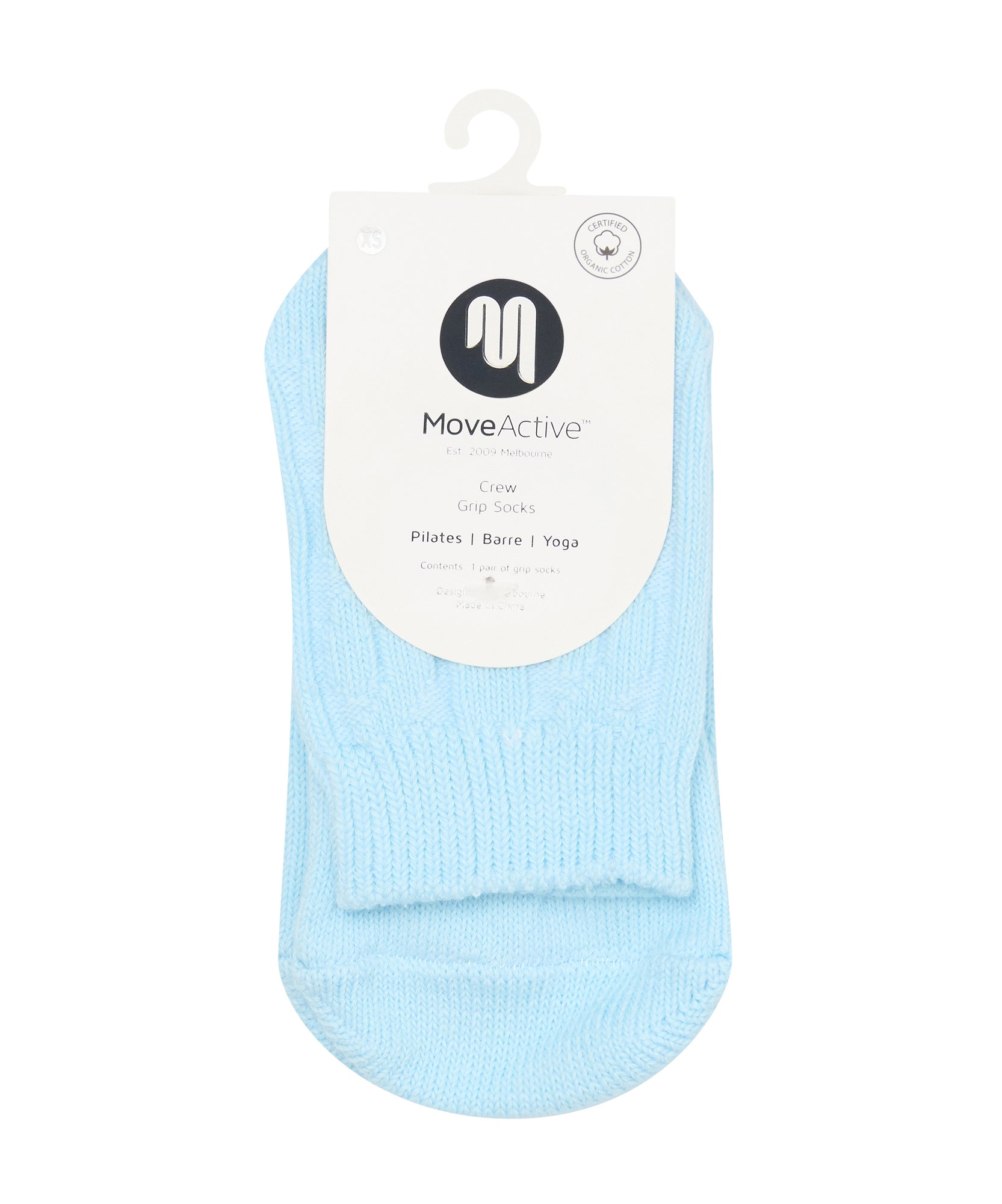 Crew Non Slip Grip Socks - Cable-Knit Ice
