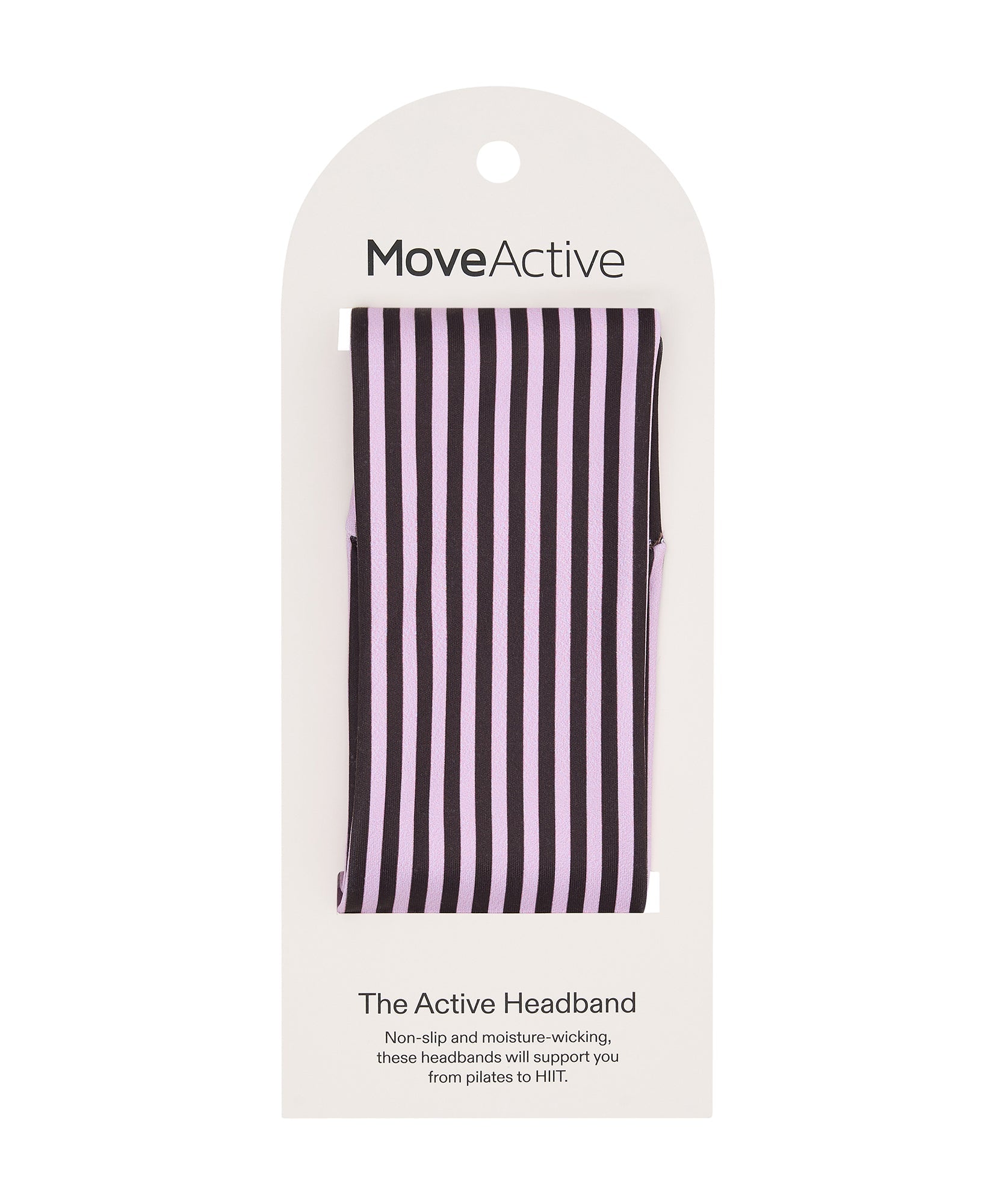 Active Headband - Espresso Pink Stripe