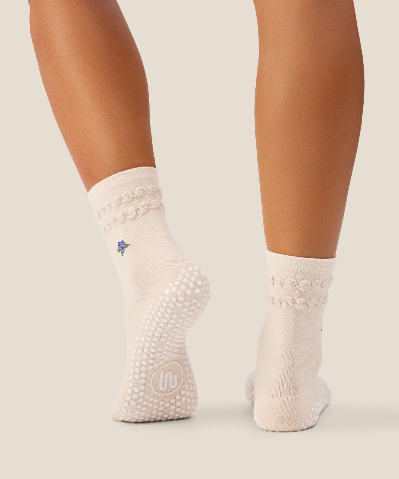 Crew Grip Socks - Blueberry Ruffle Oat