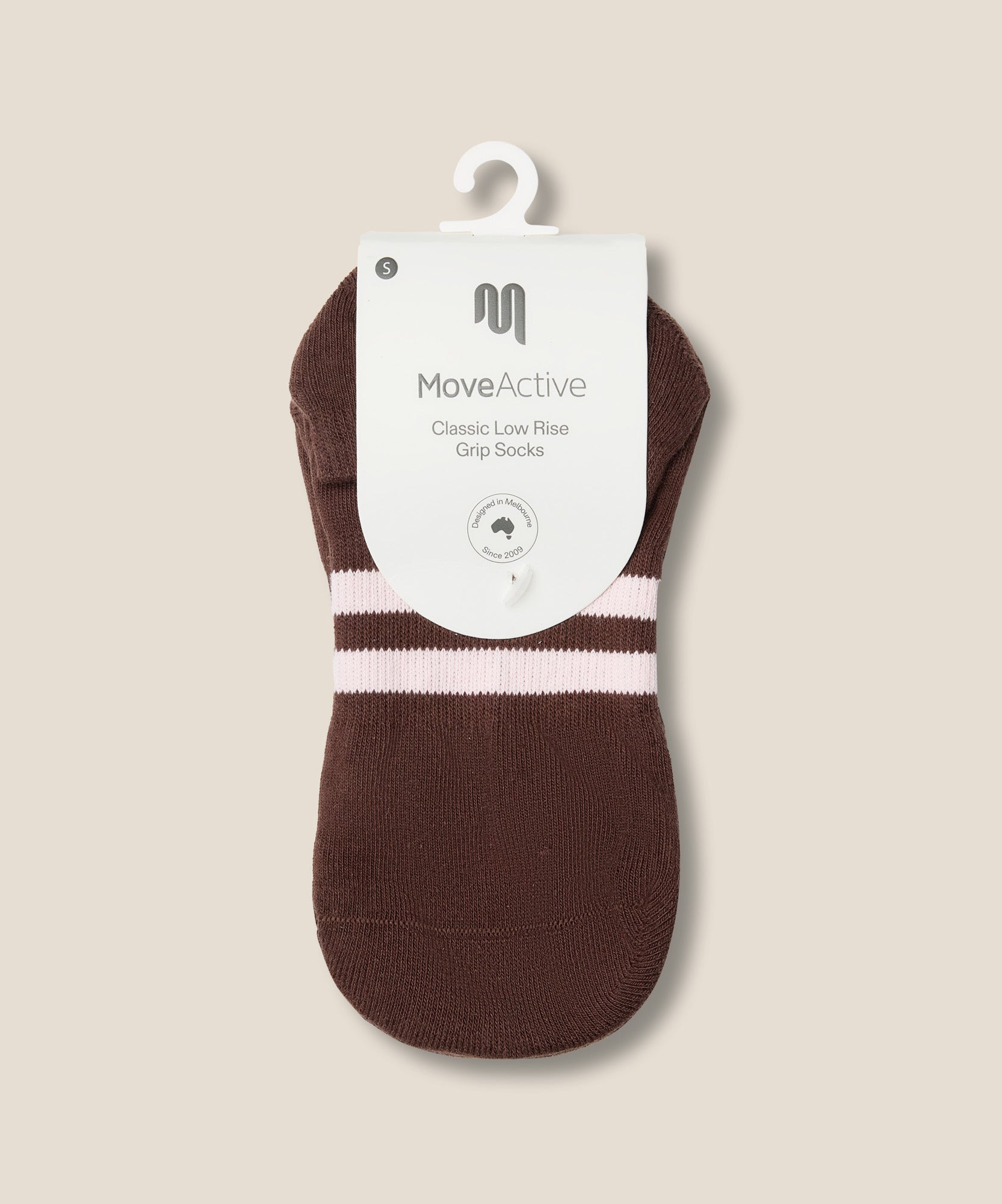 Low Rise Grip Socks - Stripe Espresso
