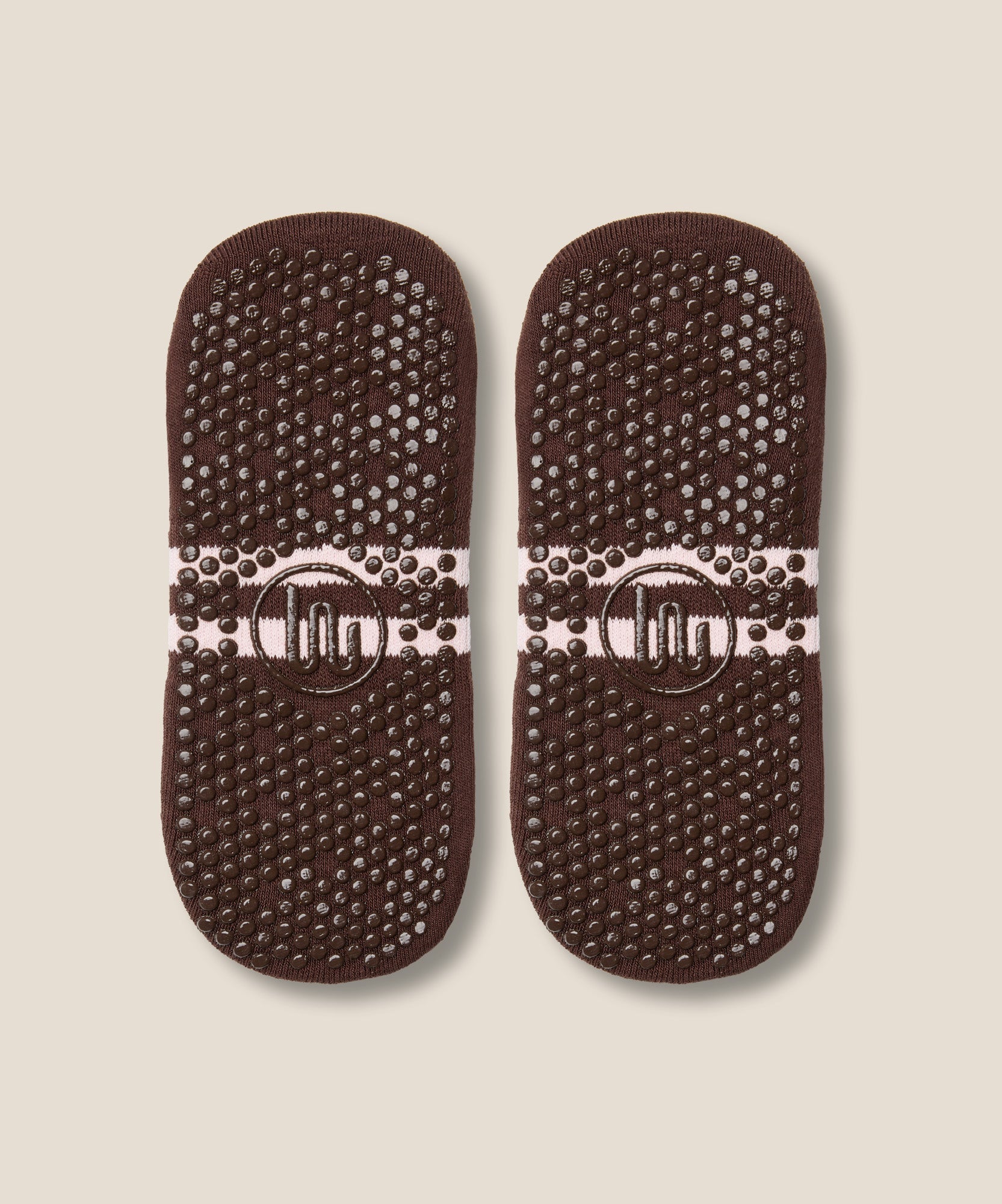Low Rise Grip Socks - Stripe Espresso