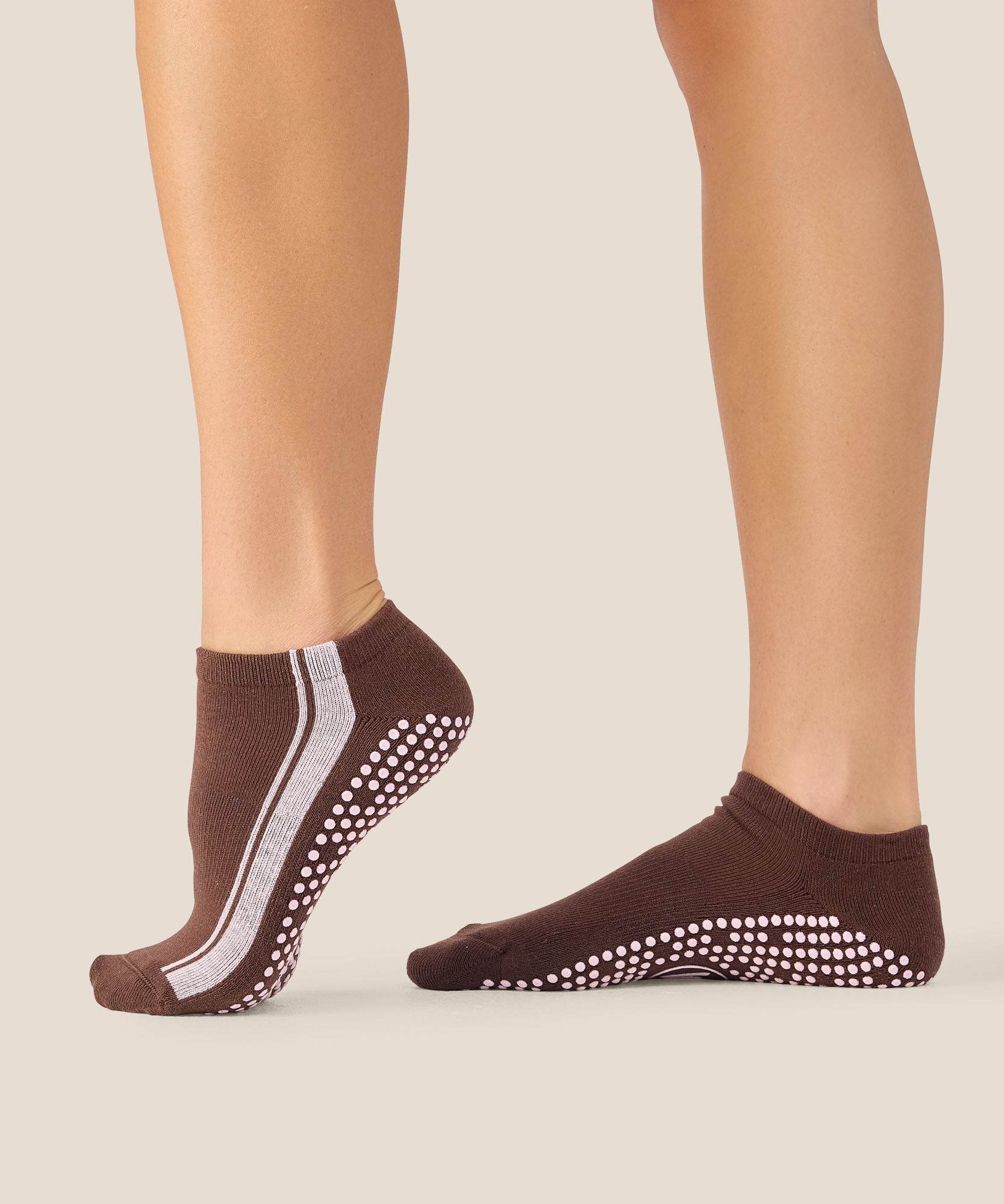 Low Rise Grip Socks - Racer Espresso