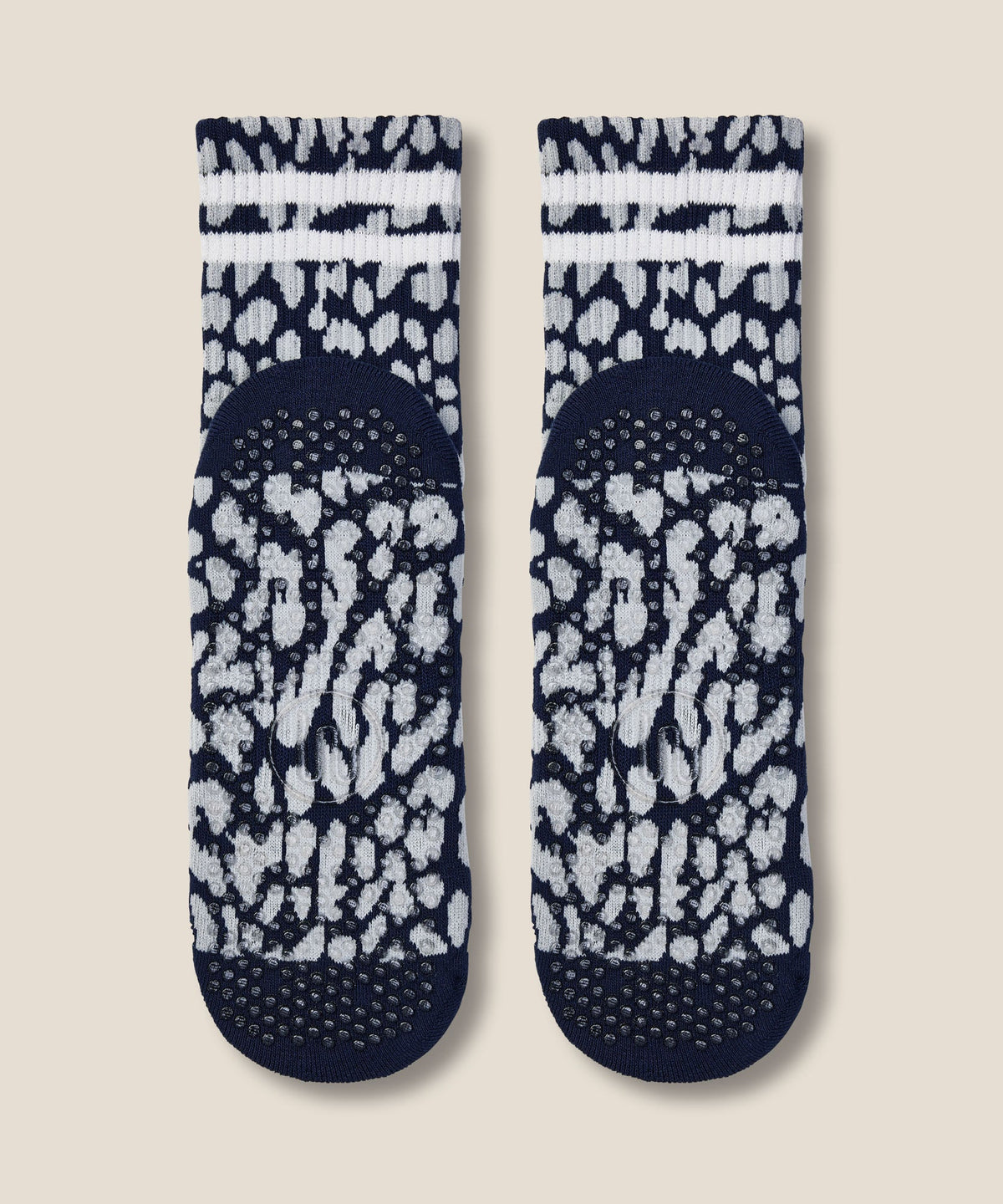 Crew Grip Socks - Cheetah Stripe Navy