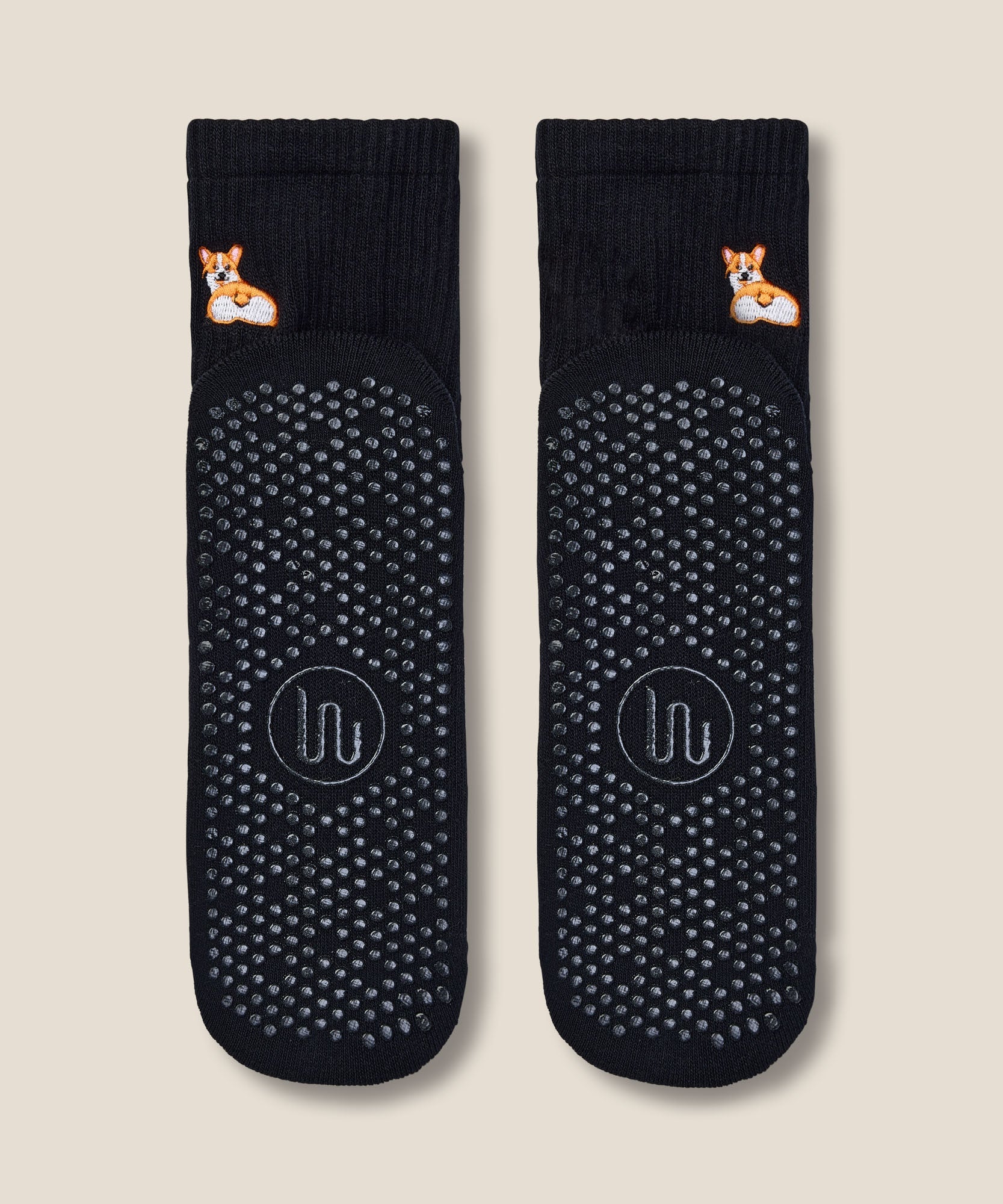 Crew Grip Socks - Corgi Black