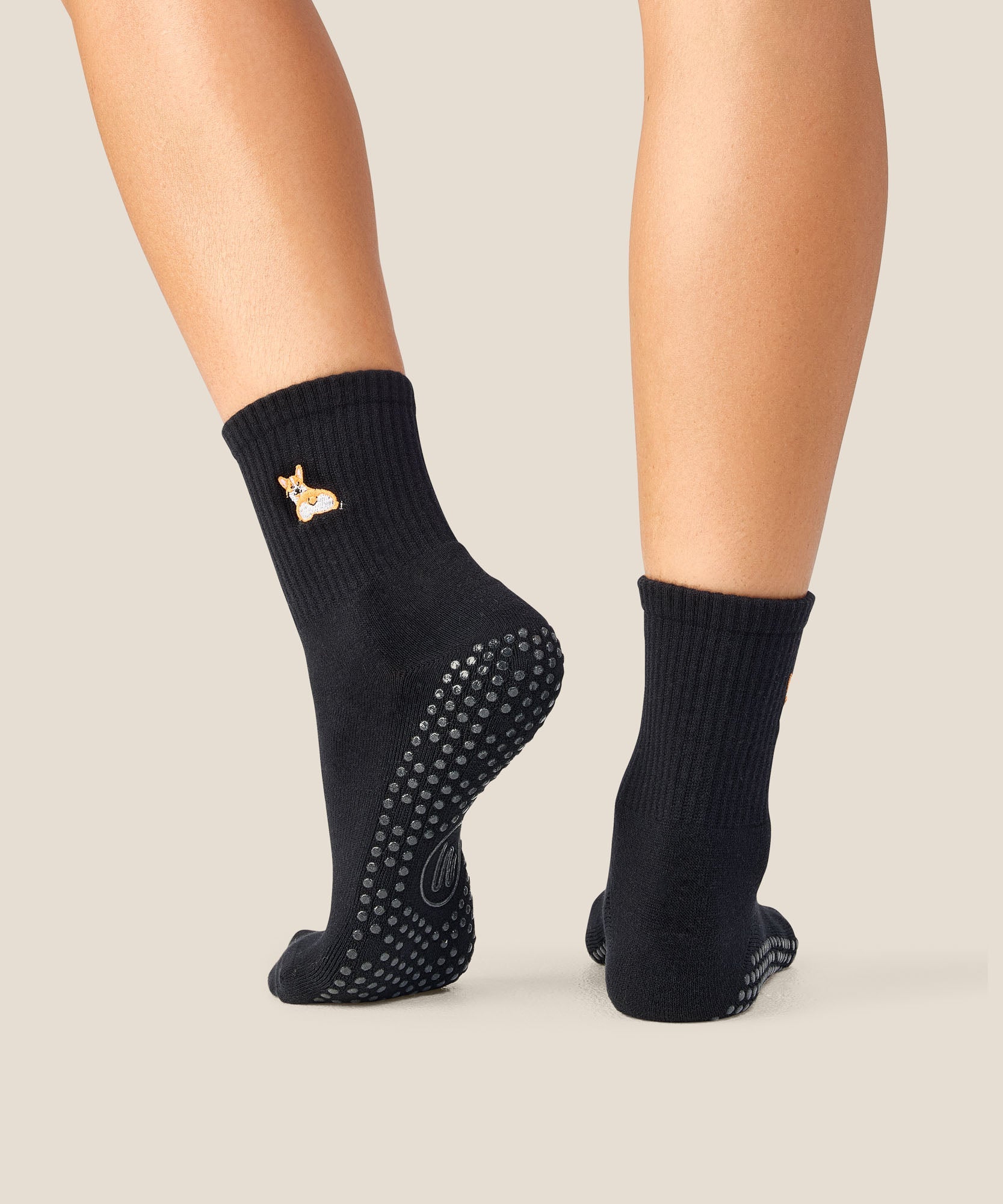 Crew Grip Socks - Corgi Black