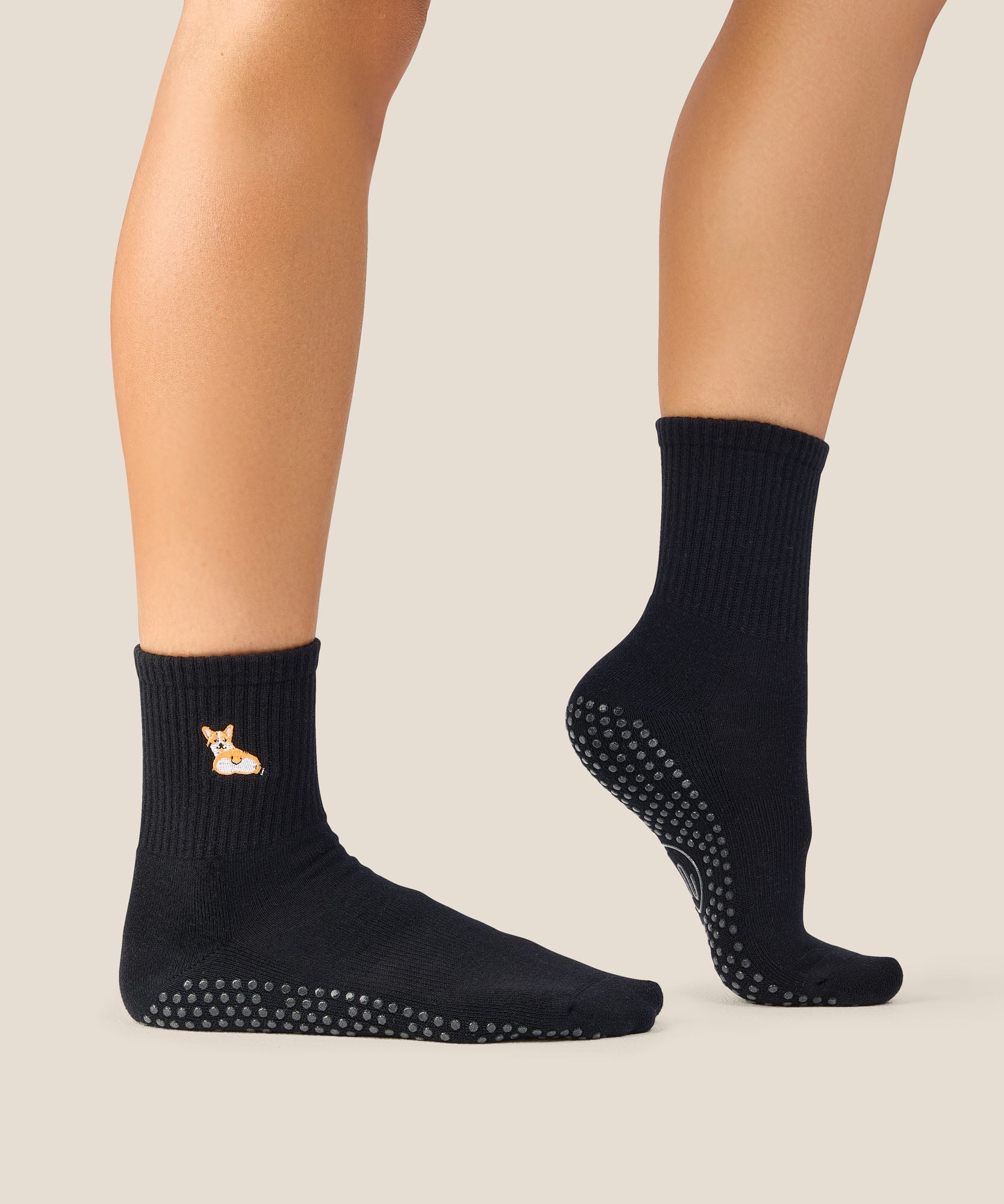 Crew Grip Socks - Corgi Black