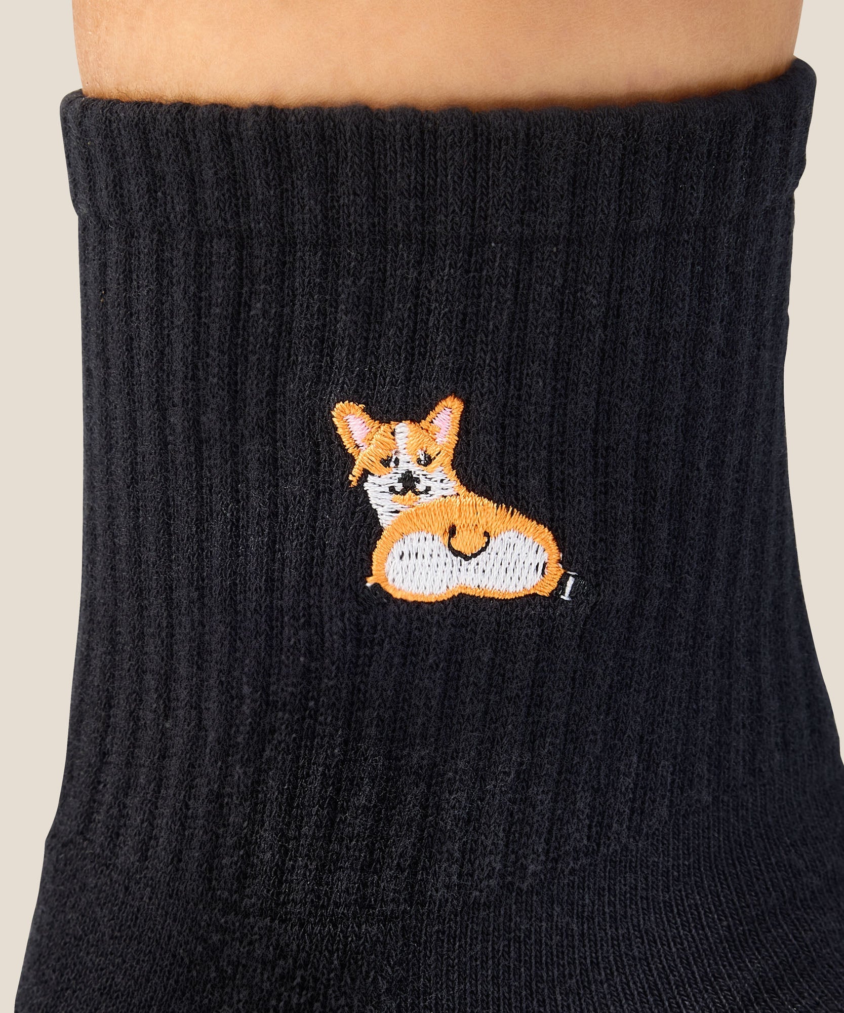 Crew Grip Socks - Corgi Black