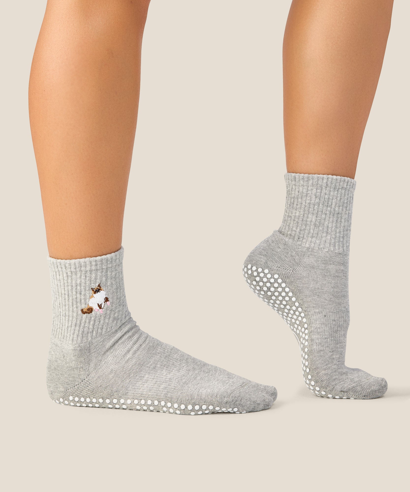 Crew Grip Socks - Ragdoll Cat Grey Marle