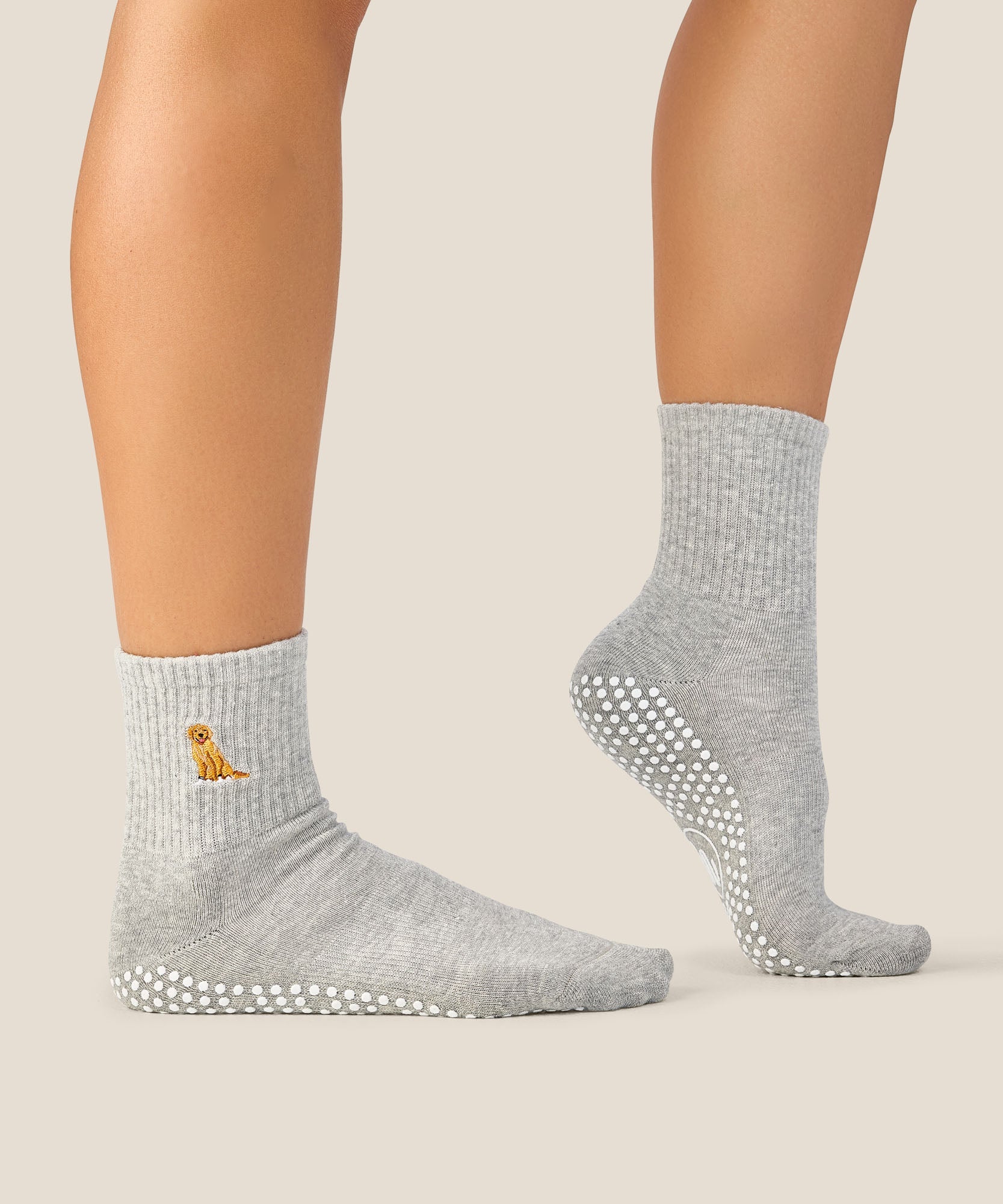 Crew Grip Socks - Golden Retriever Grey Marle