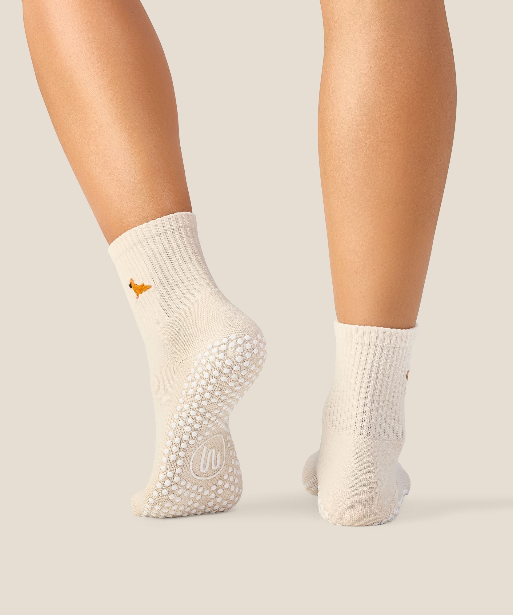 Crew Grip Socks - French Bulldog Oat