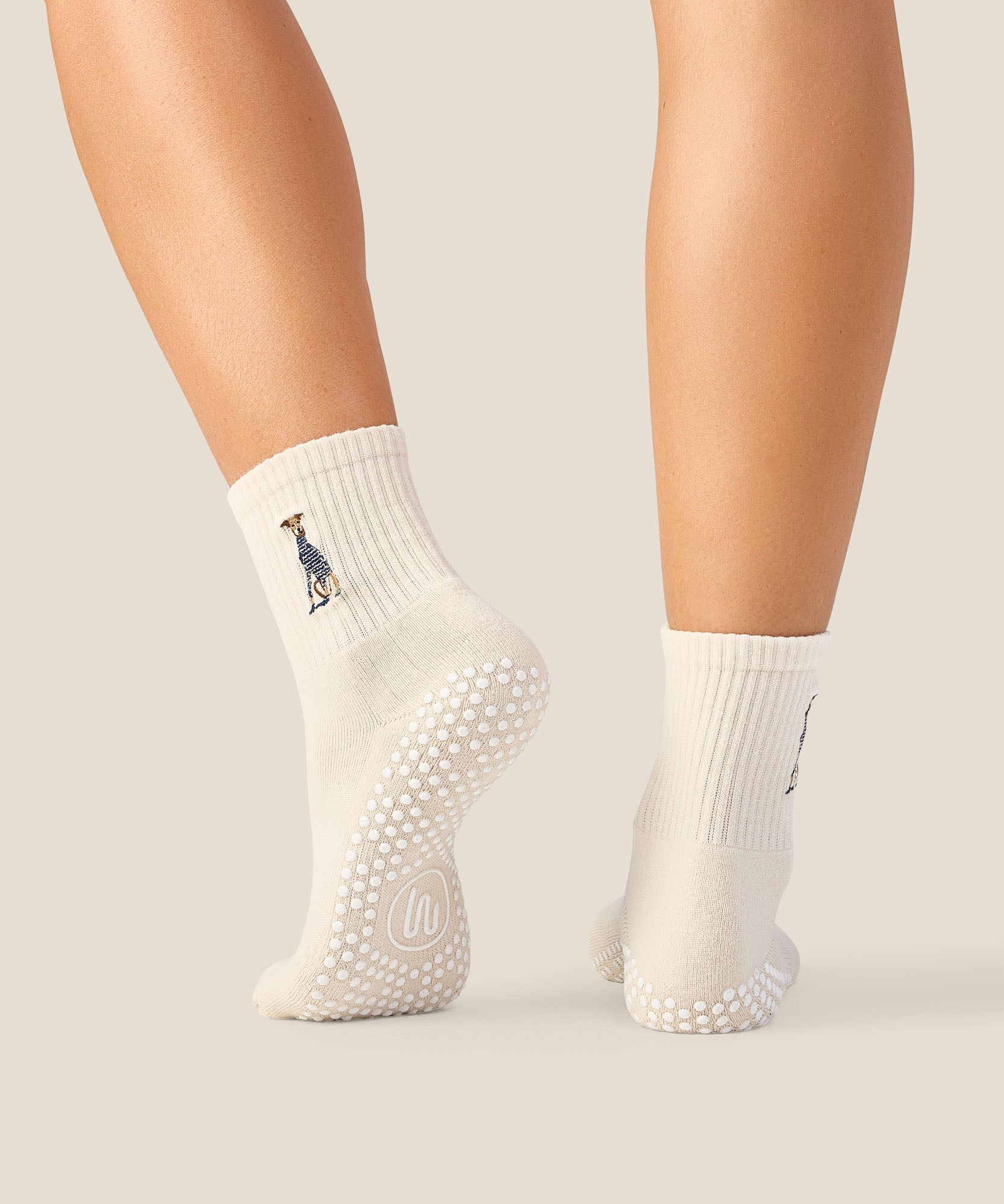 Crew Grip Socks - Greyhound Oat