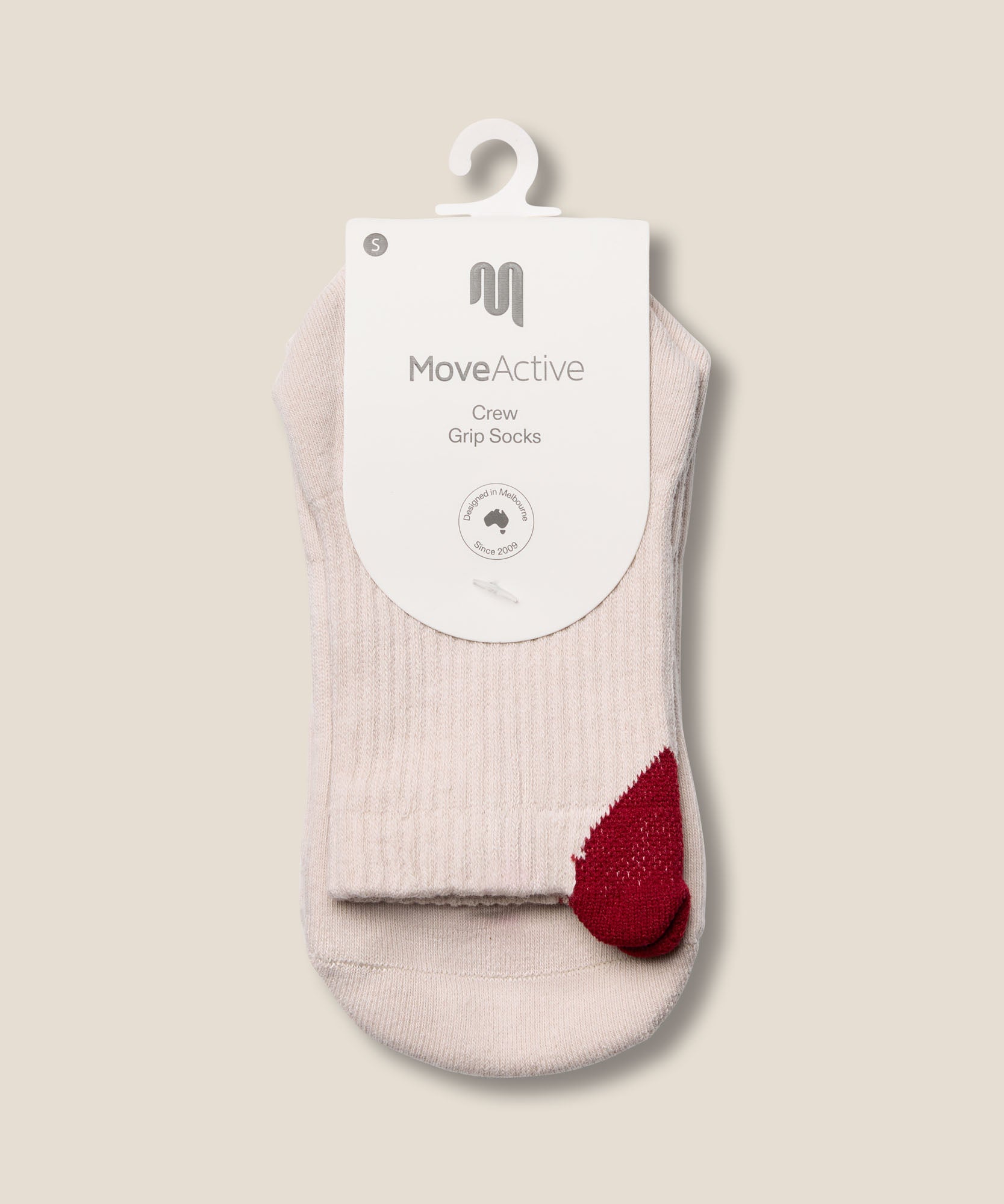 Crew Grip Socks - Heartfelt Beige
