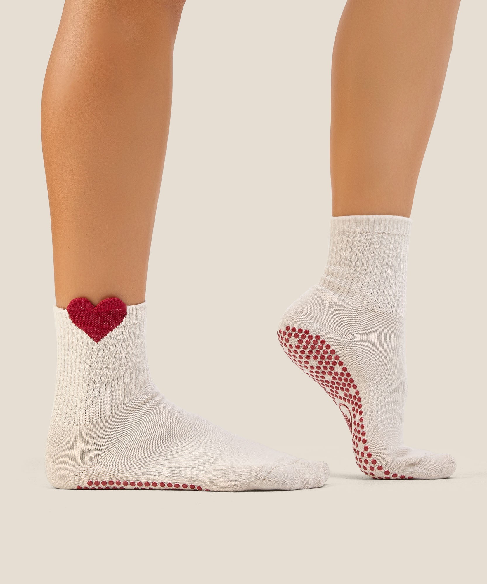 Crew Grip Socks - Heartfelt Beige