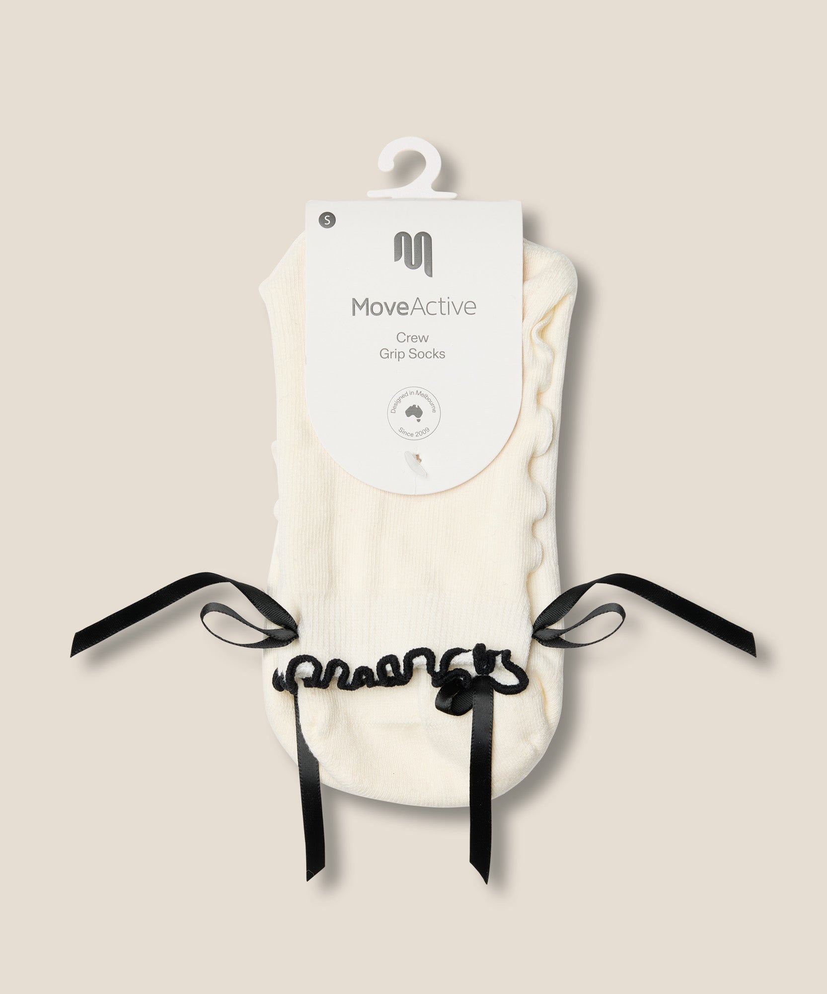 Crew Grip Socks - Sweet Bow Ivory