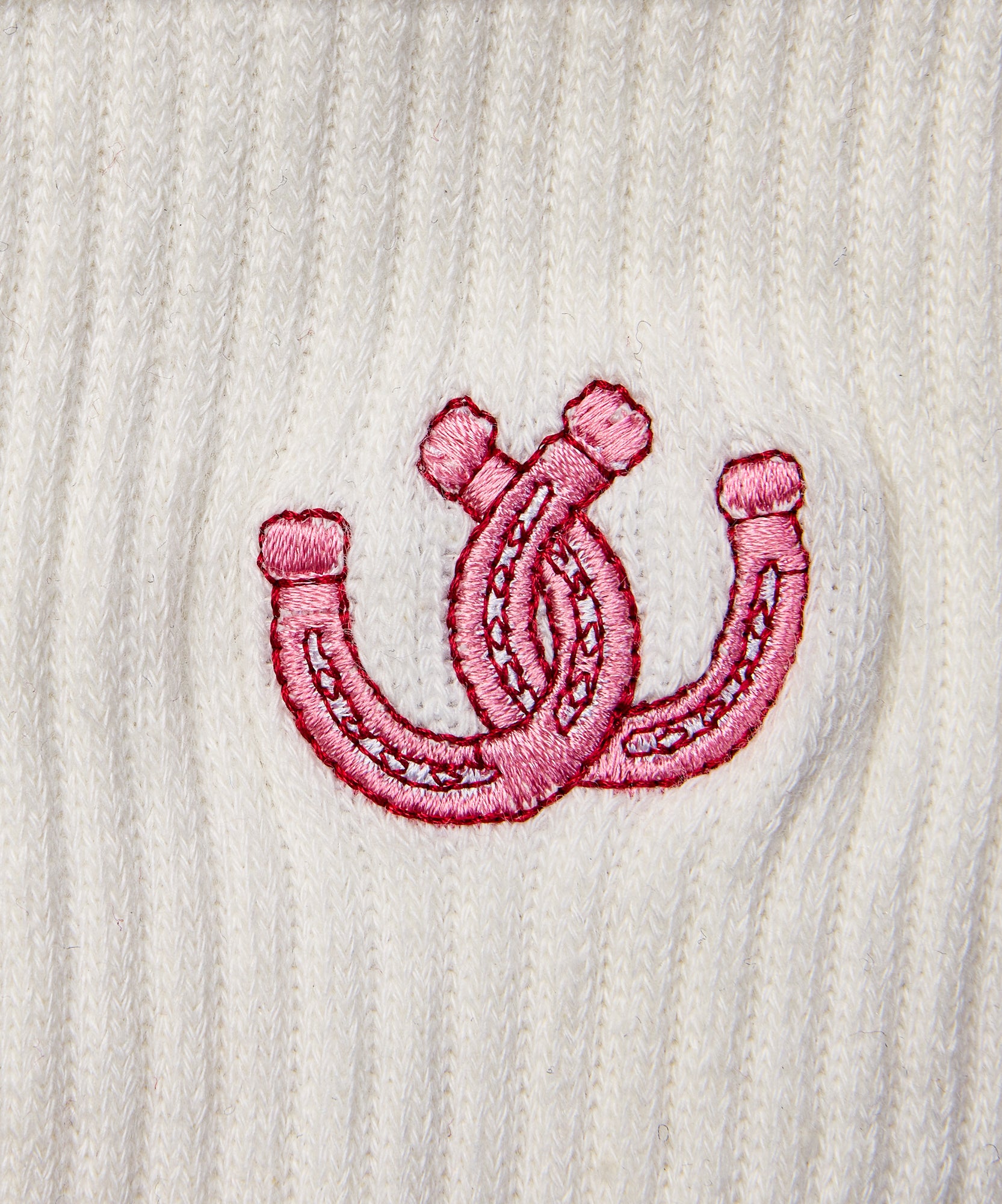 Crew Non Slip Grip Socks - Lucky Horseshoe Ivory