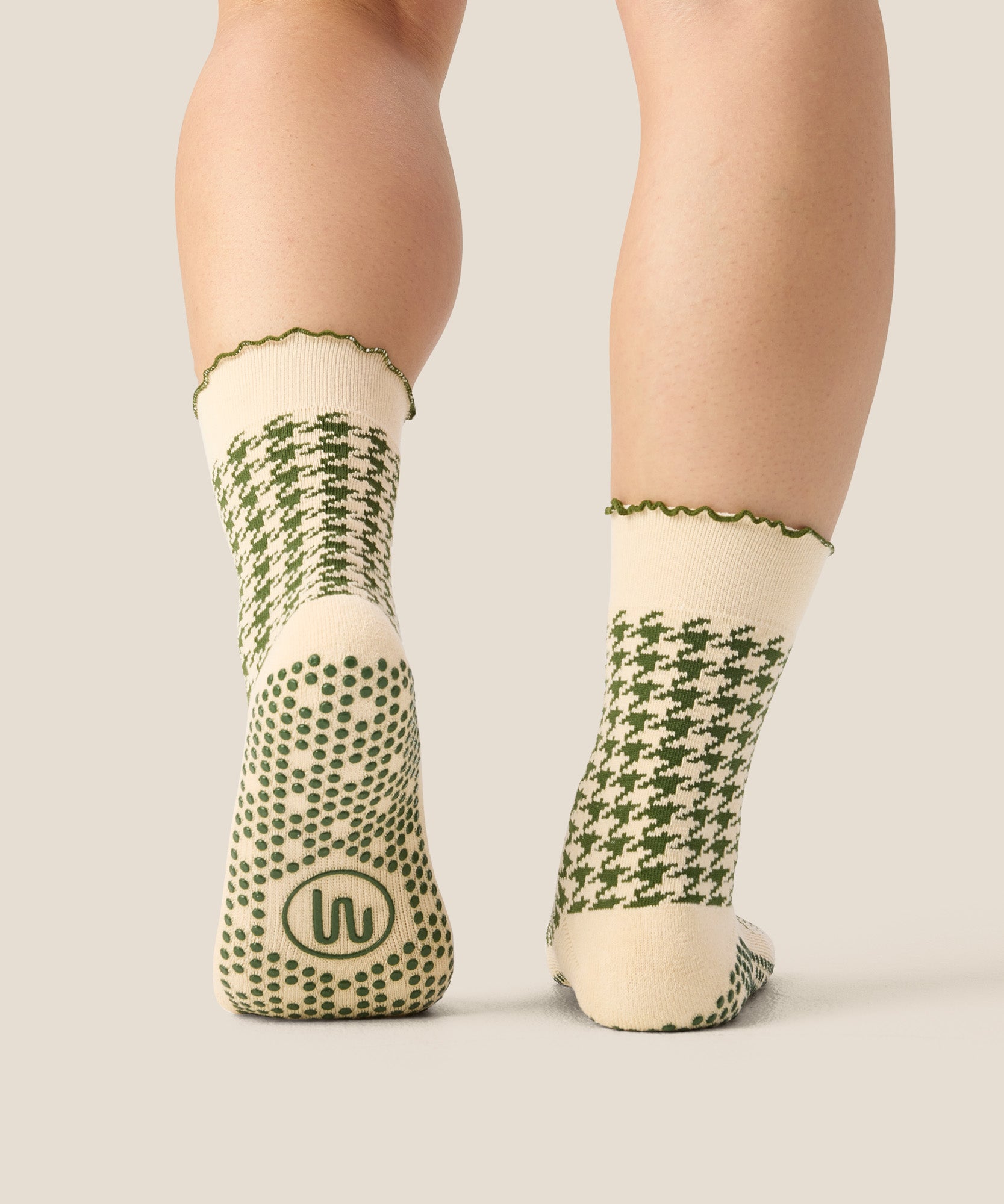 Crew Grip Socks - Houndstooth Pine