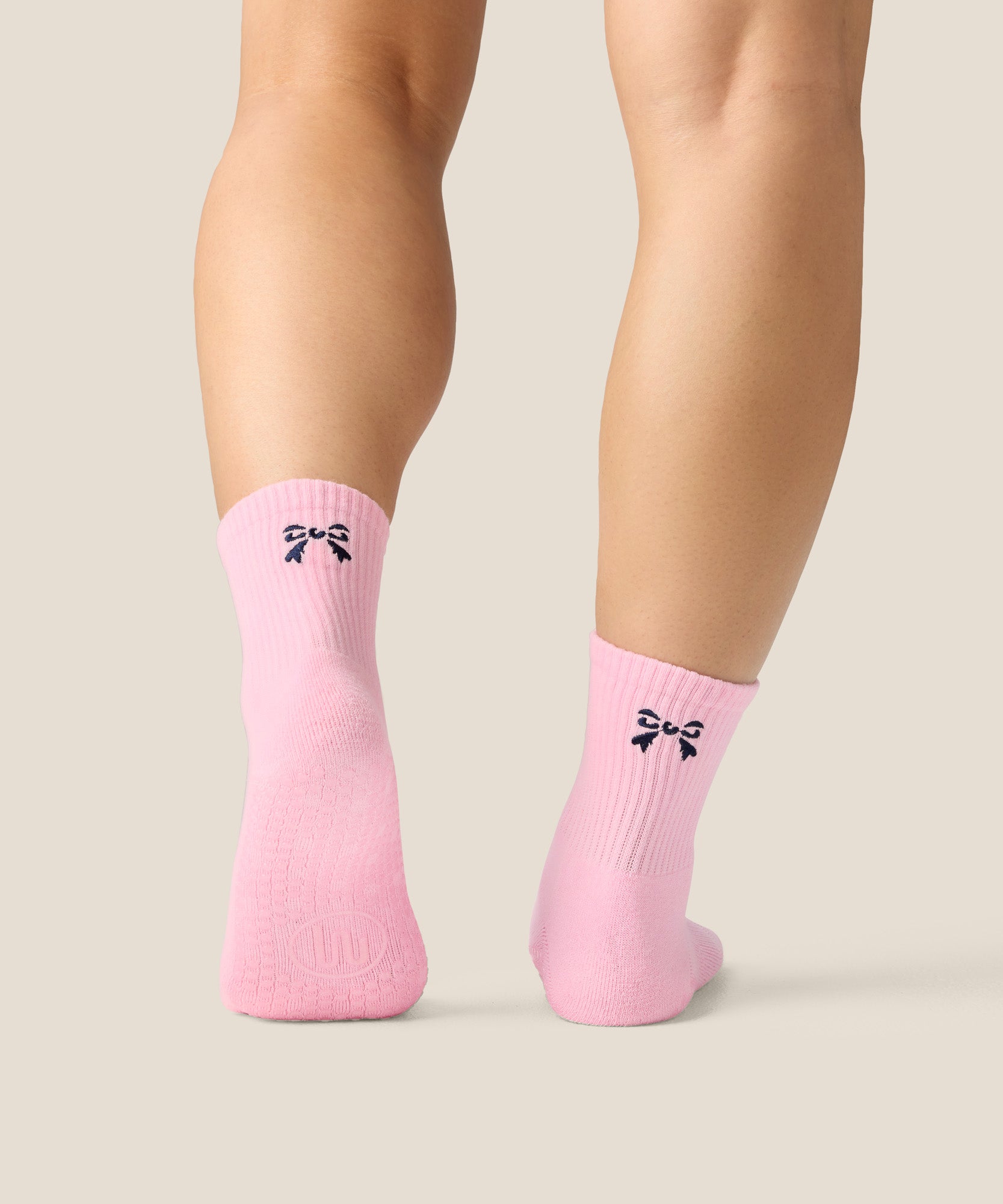 Crew Grip Socks - Darling Bow Pink