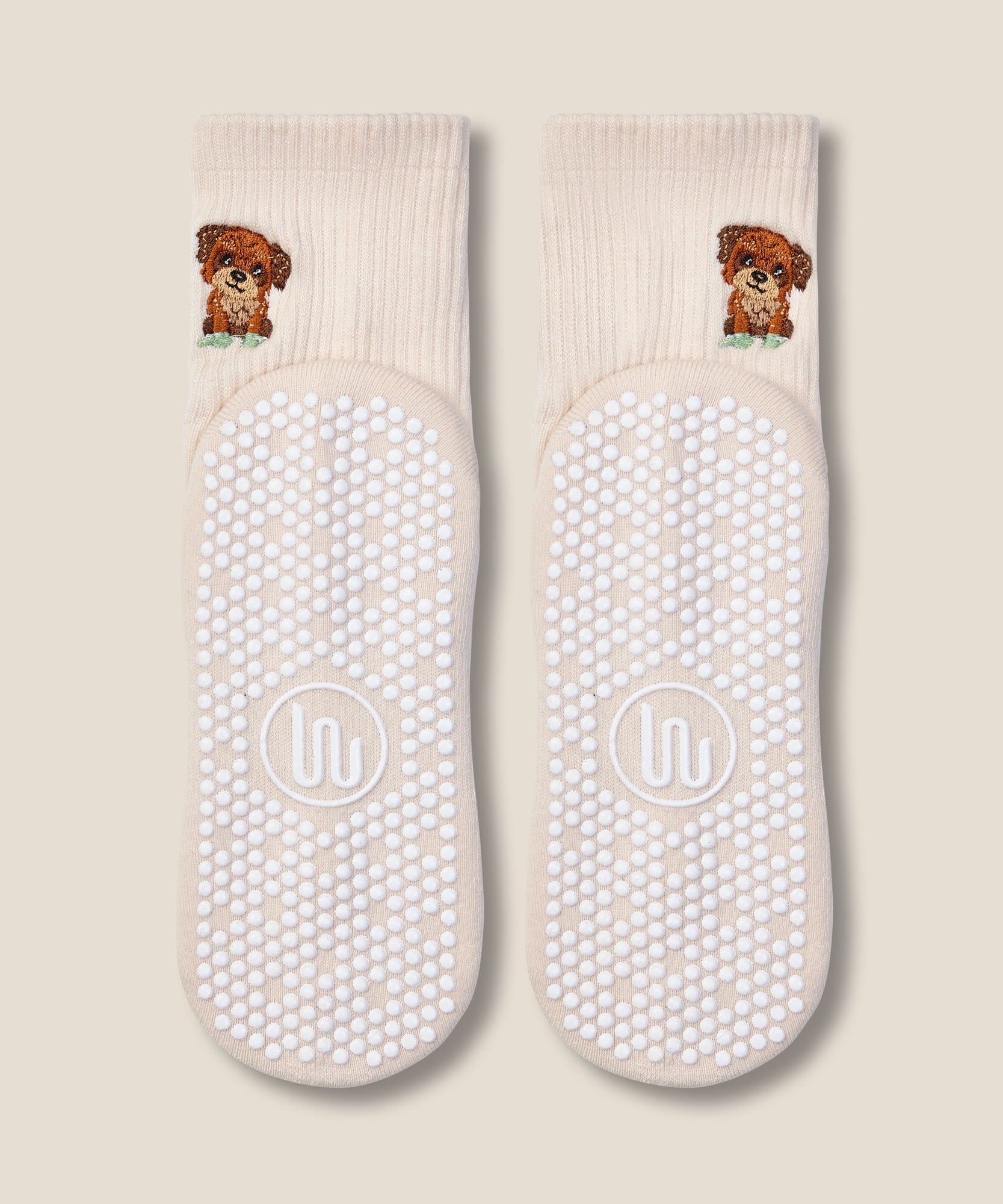 Crew Grip Socks - Poodle Oat
