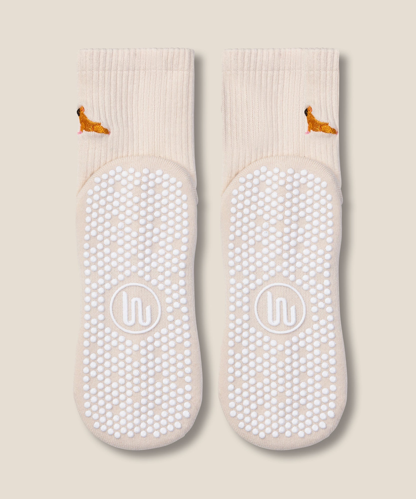 Crew Grip Socks - French Bulldog Oat