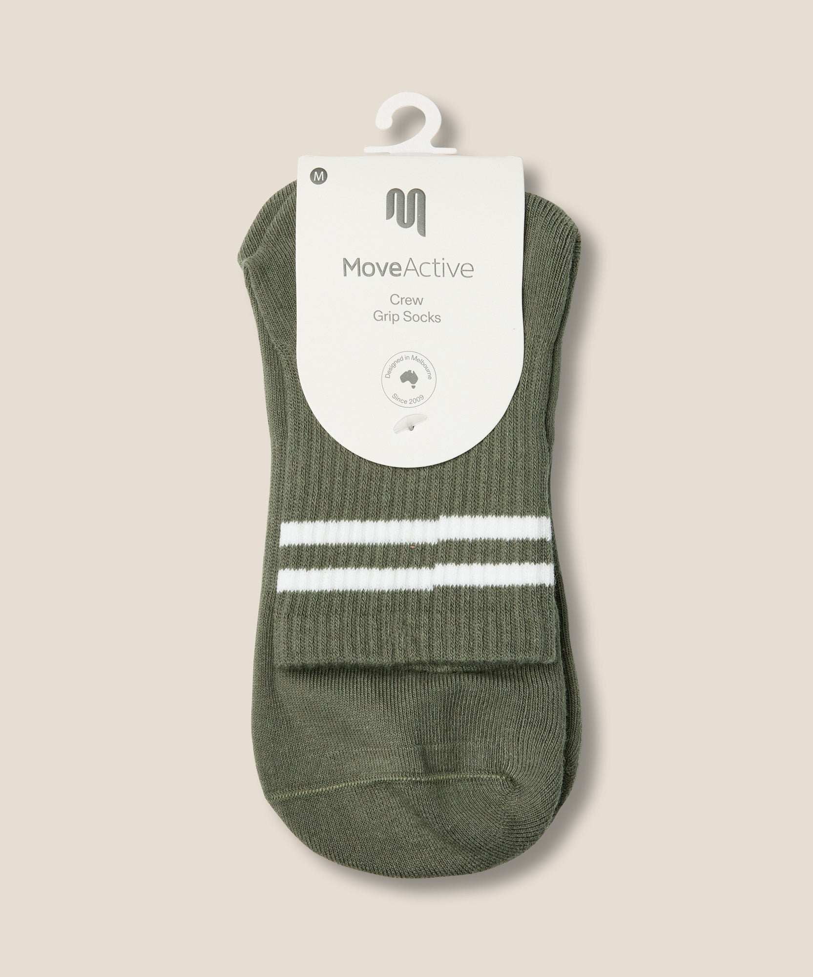 Crew Grip Socks - Sporty Stripe Khaki