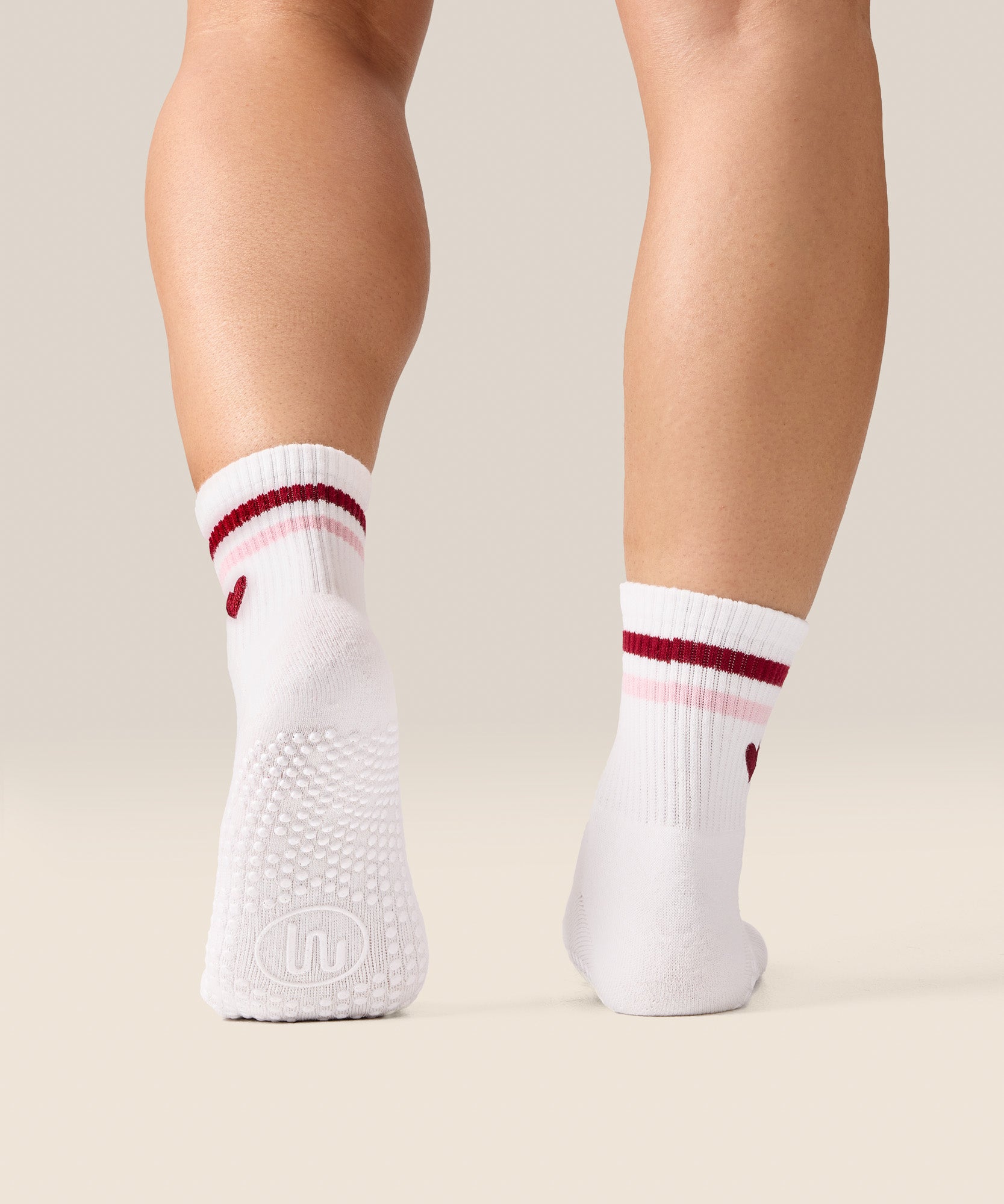 Crew Non Slip Grip Socks - Sweet Stripe Love