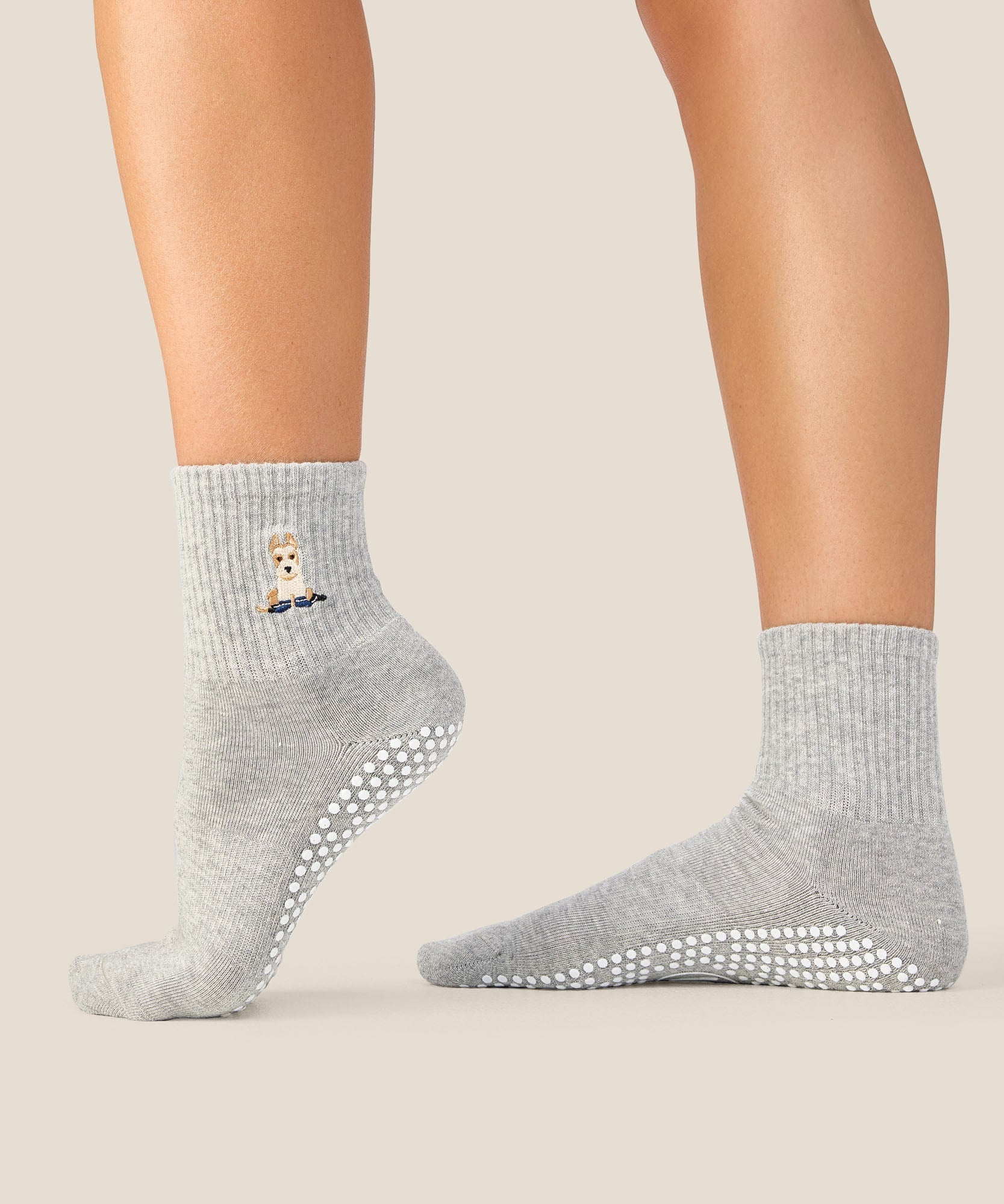Crew Grip Socks - Terrier Grey Marle