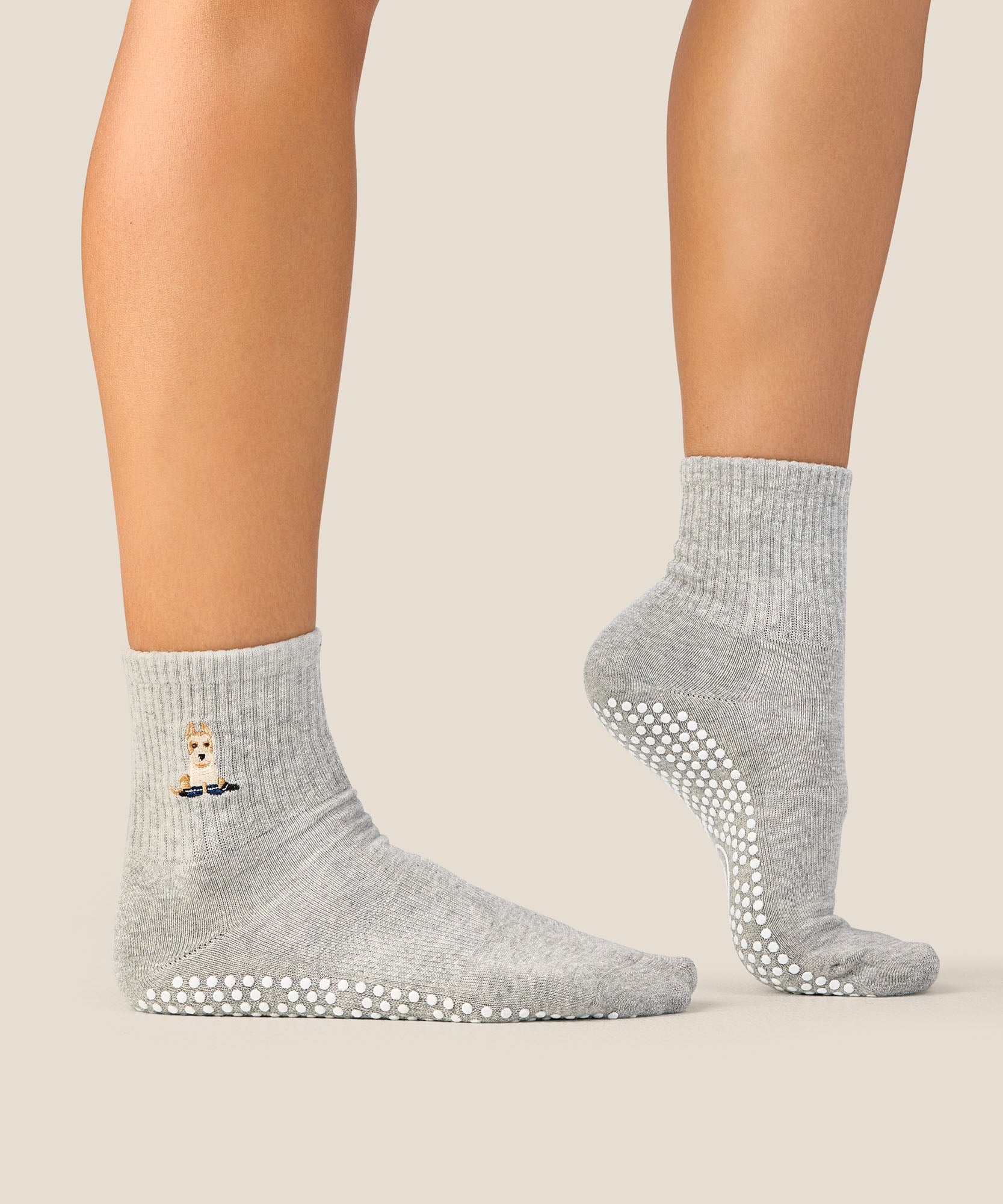 Crew Grip Socks - Terrier Grey Marle