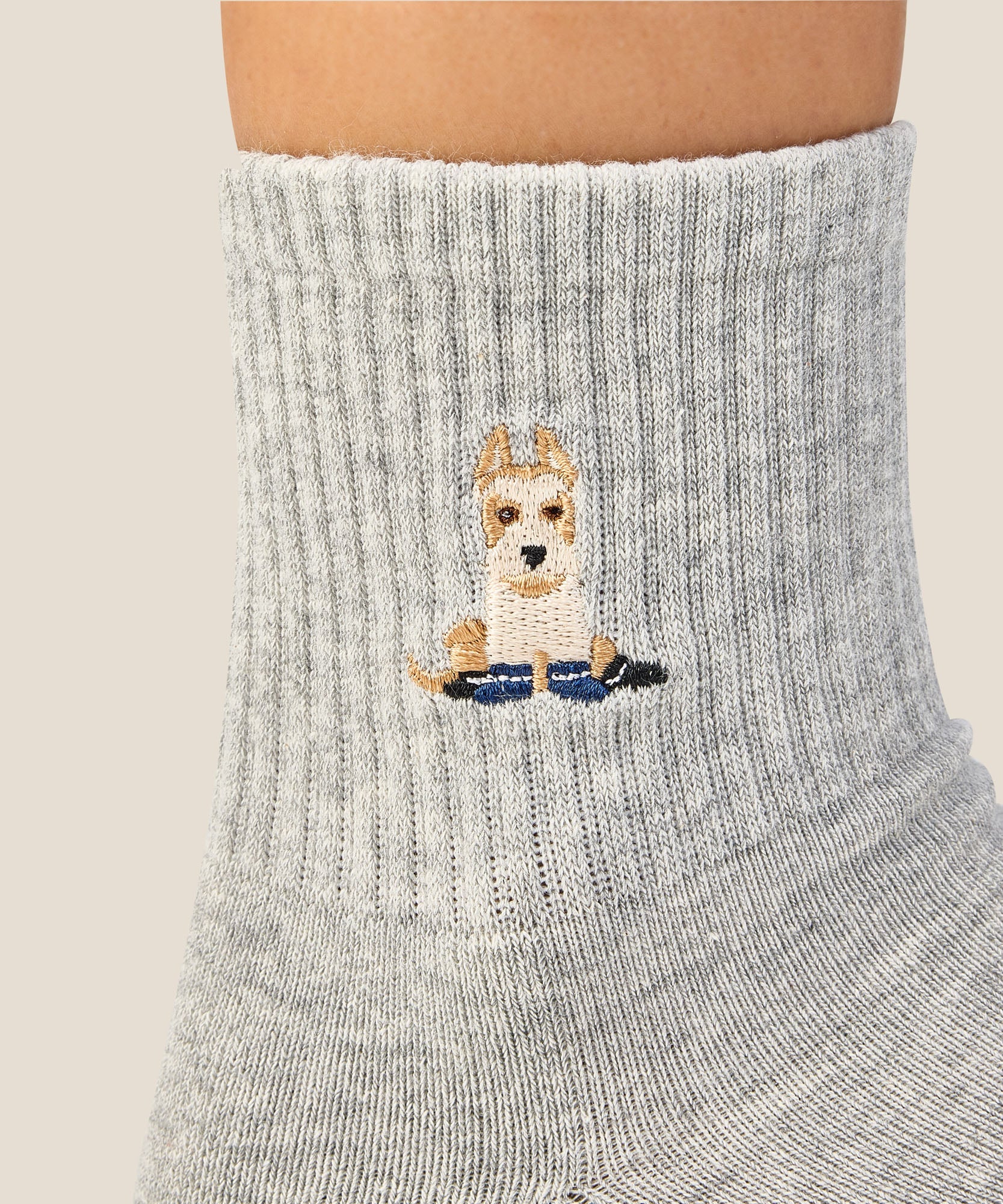 Crew Grip Socks - Terrier Grey Marle