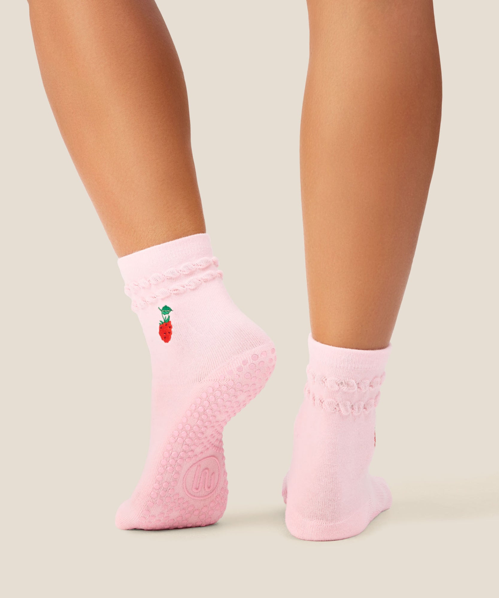 Crew Grip Socks - Raspberry Ruffle Pink