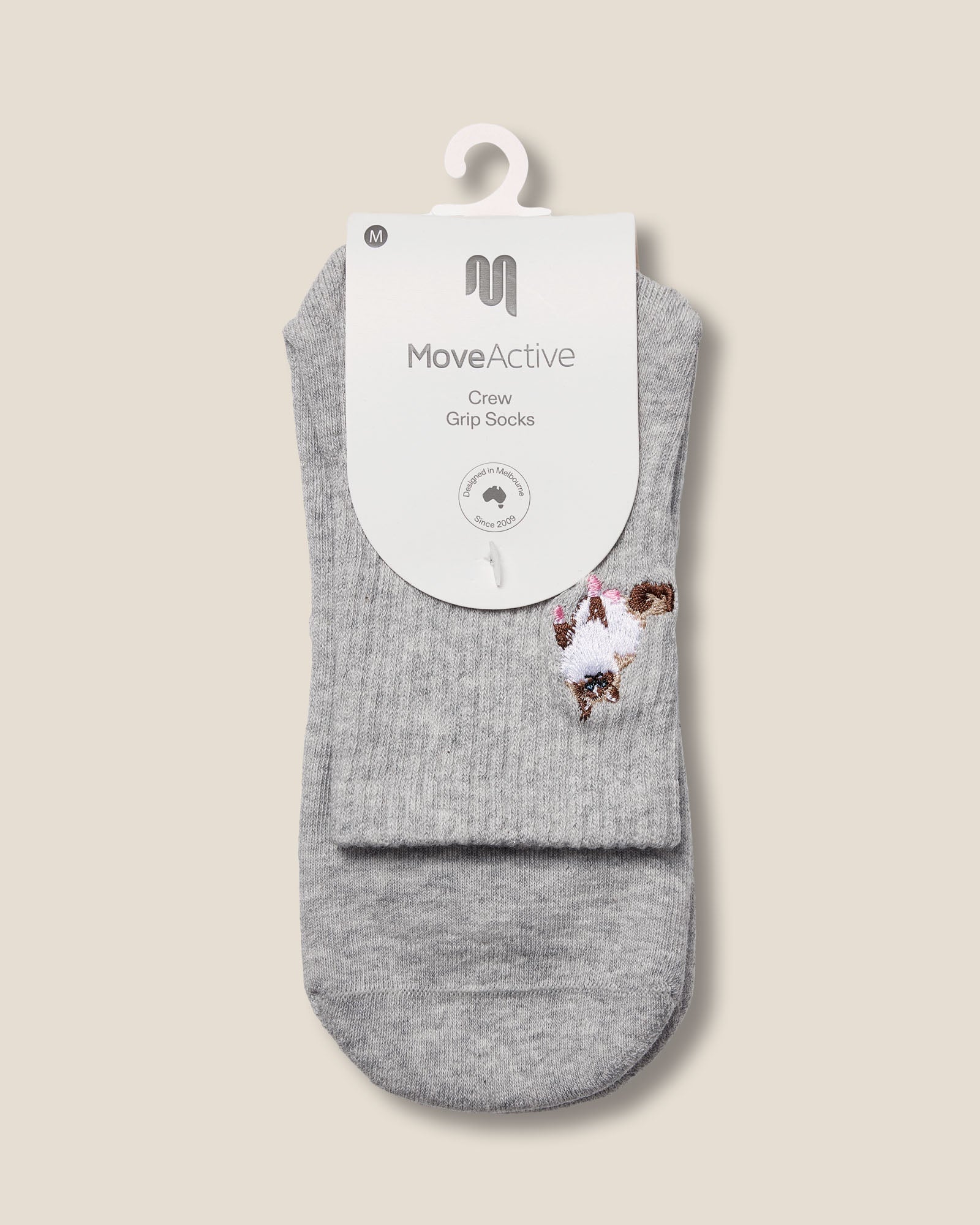 Crew Grip Socks - Ragdoll Cat Grey Marle