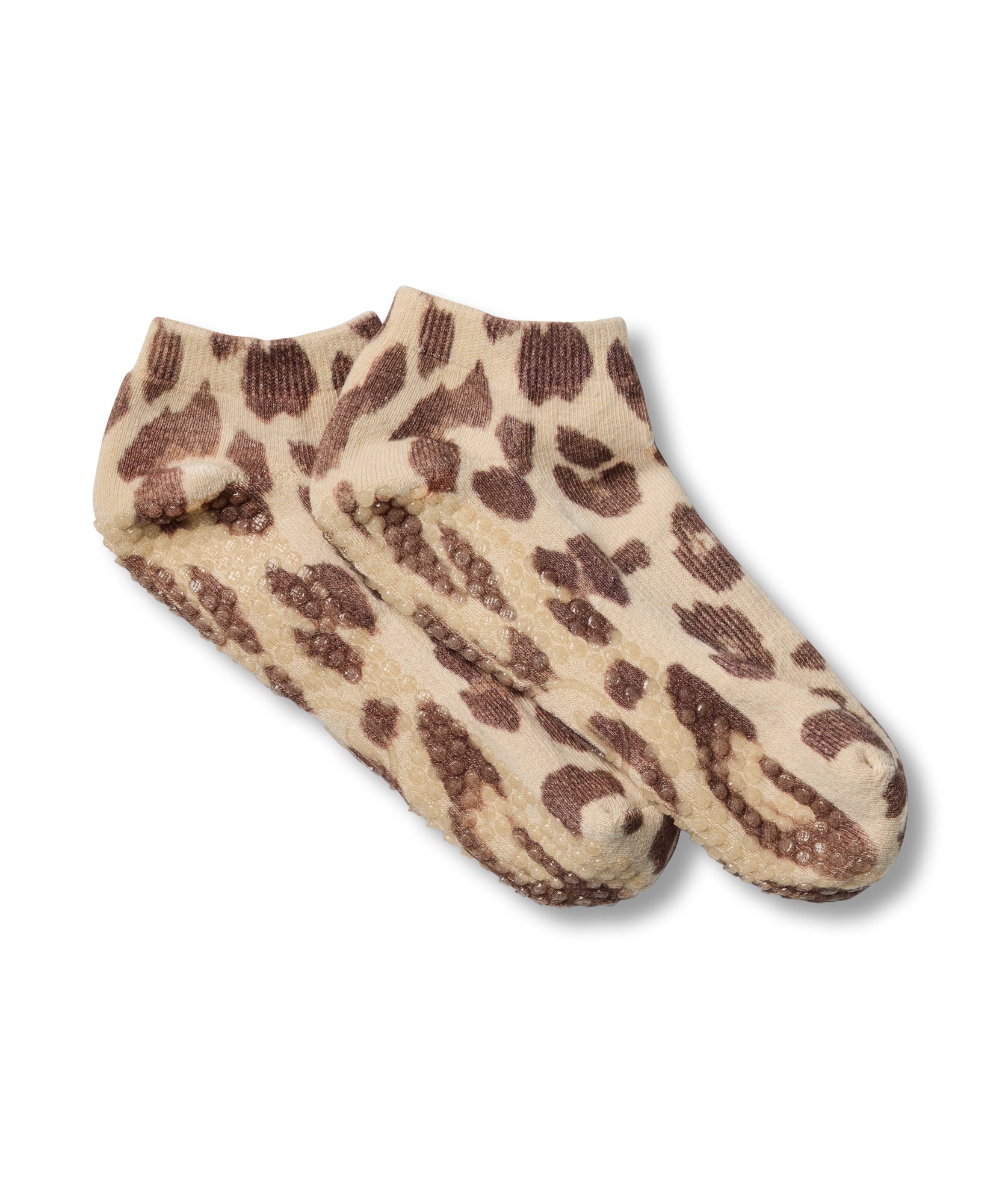 Classic Low Rise Grip Socks - Leopard