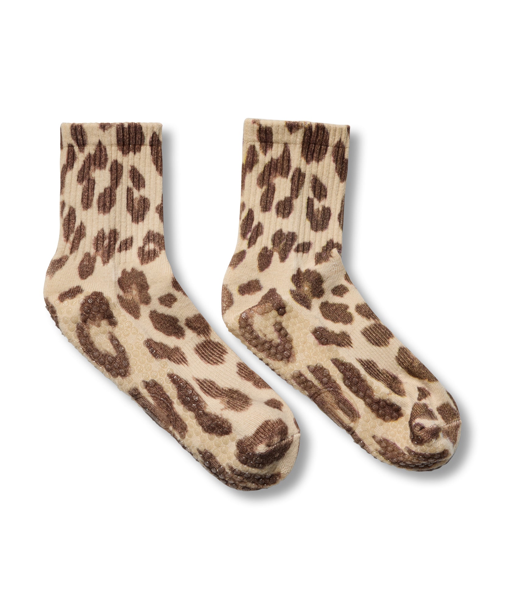 Crew Non Slip Grip Socks - Leopard