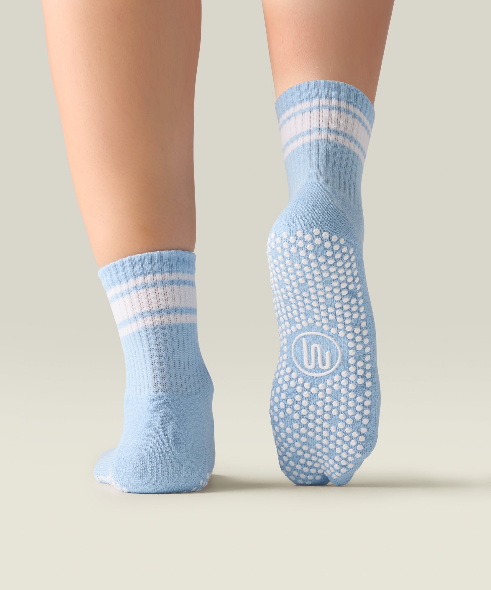 Crew Grip Socks - Powder Blue Stripes