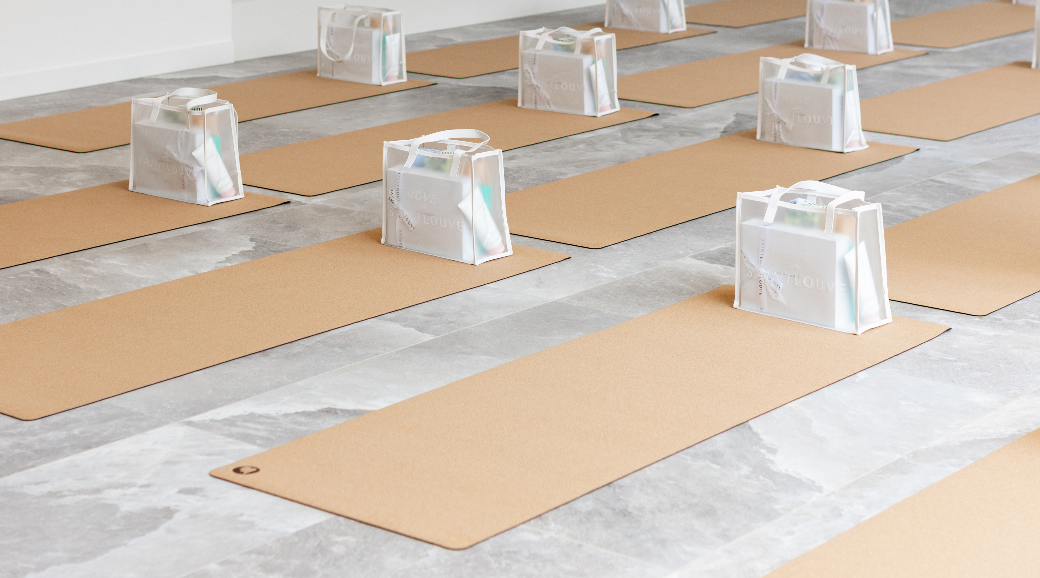 SPOTTED: LUXE ECO CORK YOGA MATS AT THE 'MOVE WITH SAINT LOUVE' EVENT