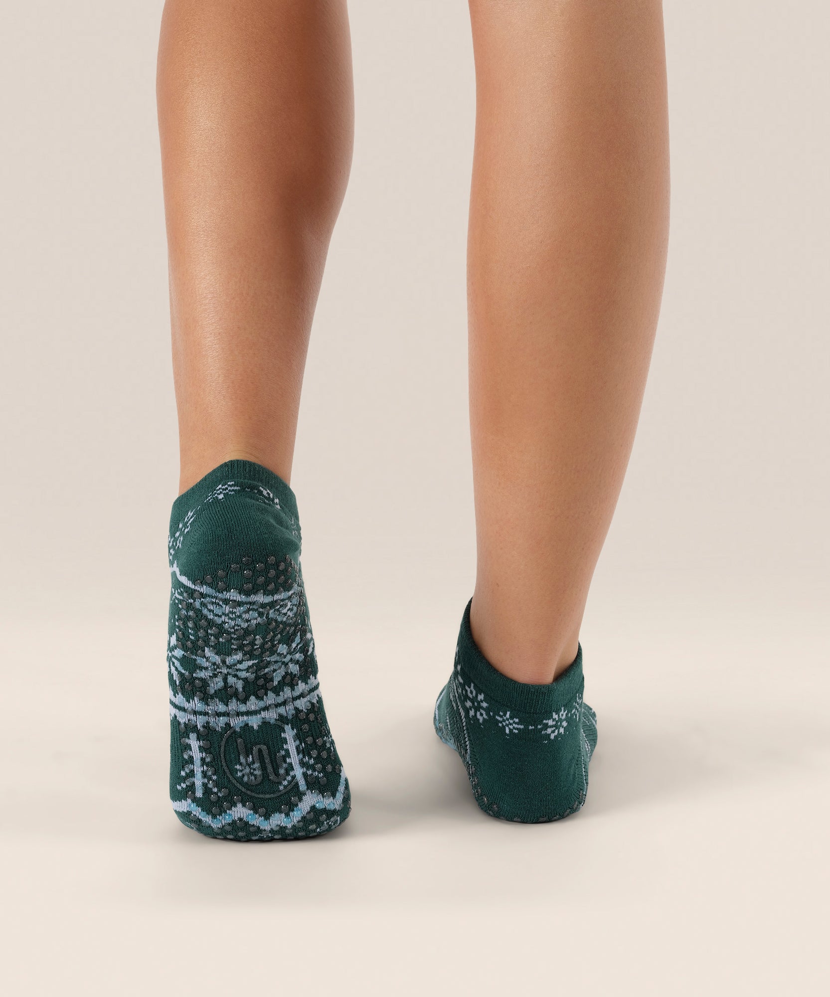 Classic Low Rise Grip Socks - Snow Pine