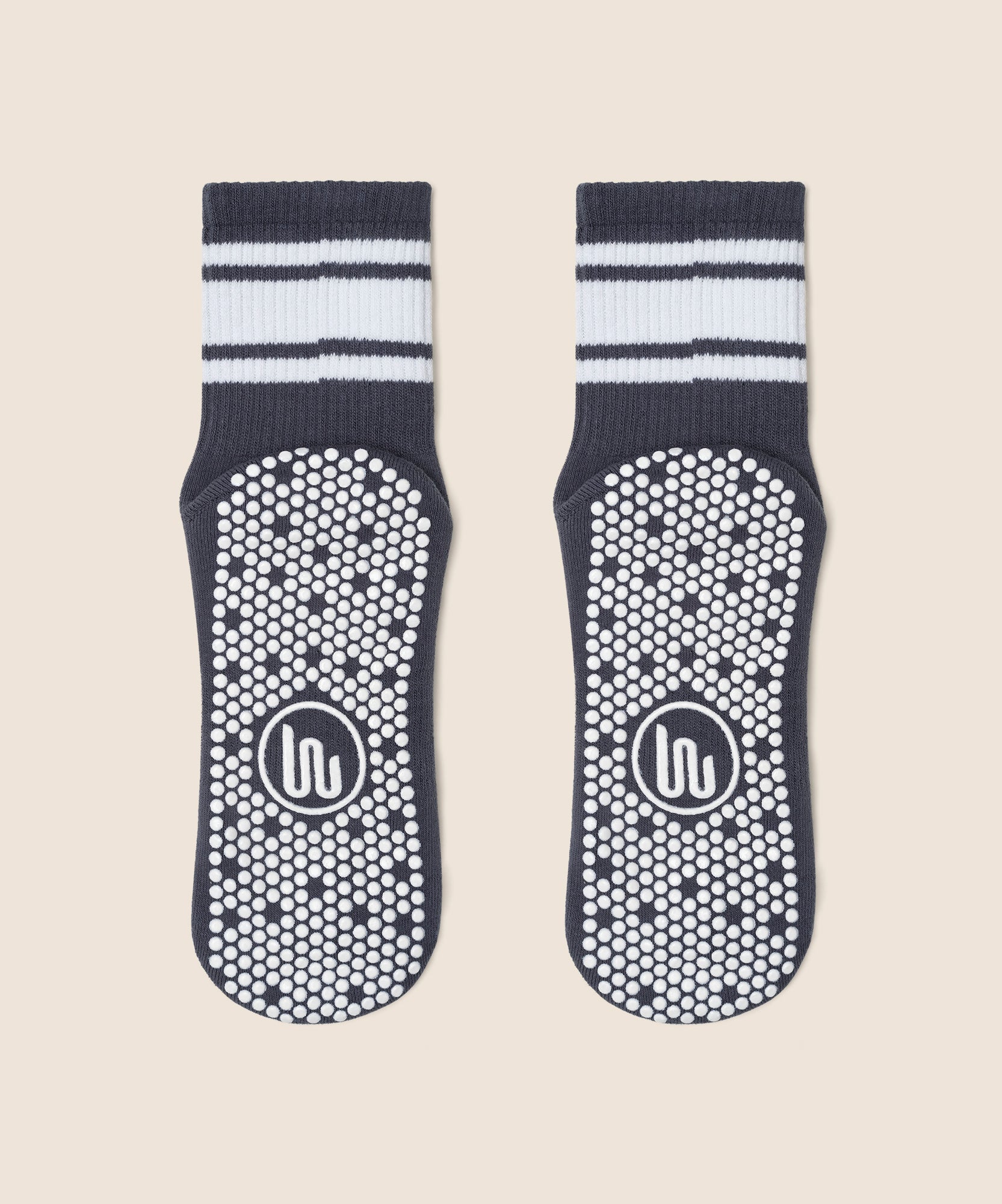 Crew Non Slip Grip Socks - French Navy Stripe