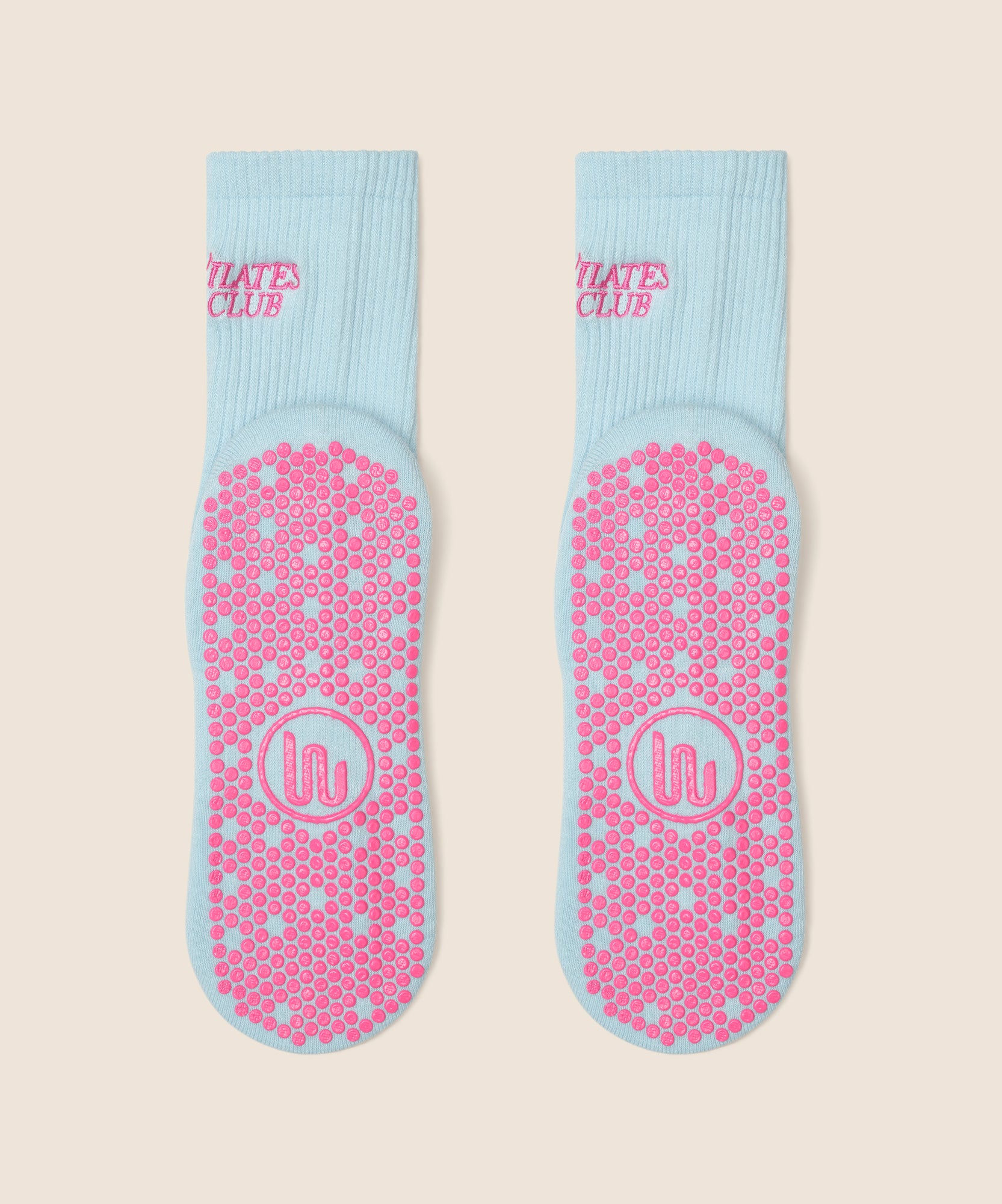 Crew Grip Socks - Pilates Club Blue