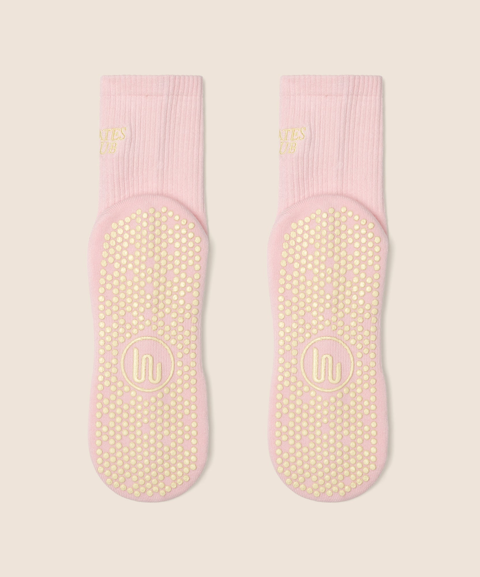 Crew Grip Socks - Pilates Club Pink